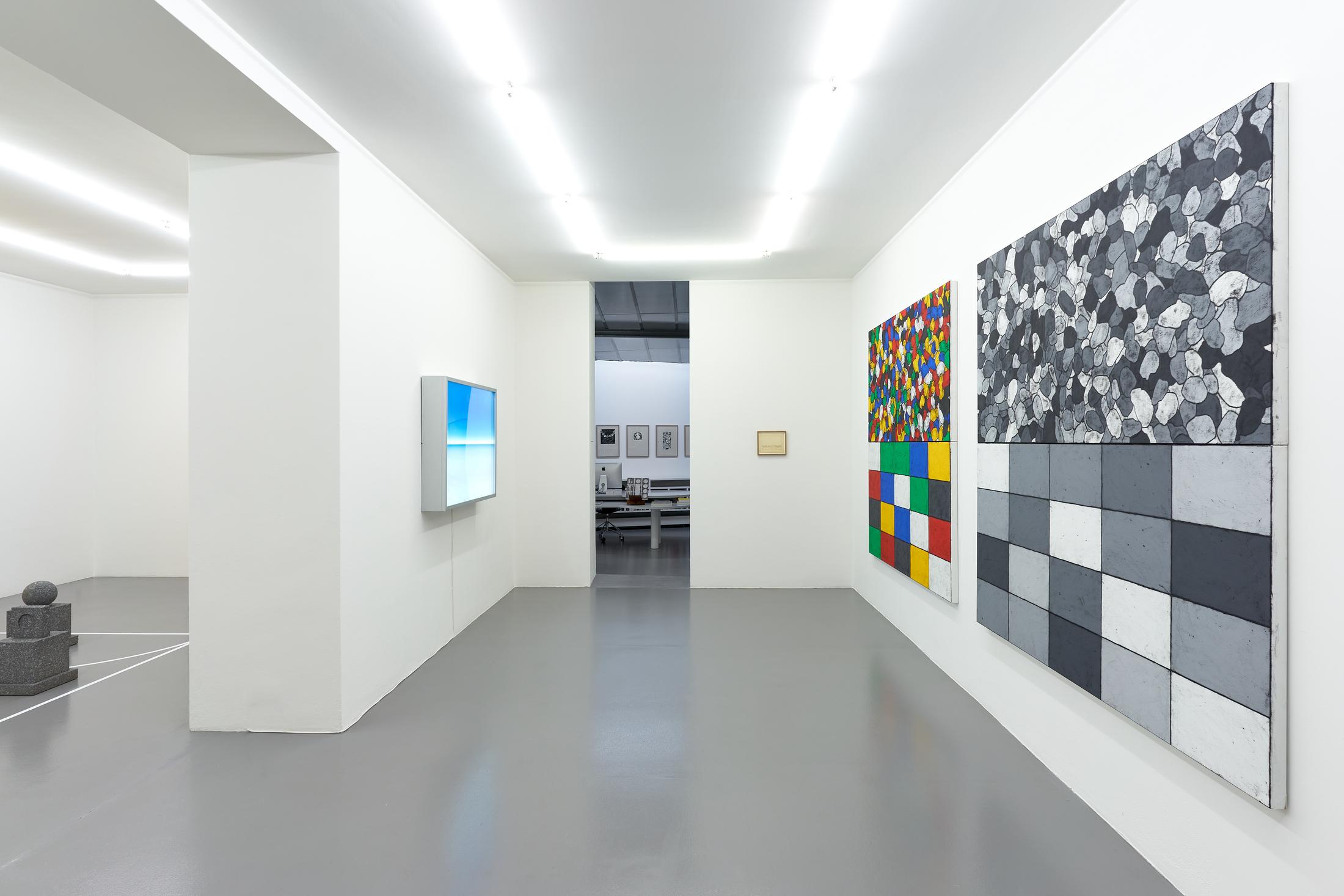 Exhibition View Matt Mullican Soloshow «Representing the Five Worlds - 50 Years of Work» at Mai 36 Galerie, Zurich, 2020 / Courtesy: the artist and Mai 36 Galerie