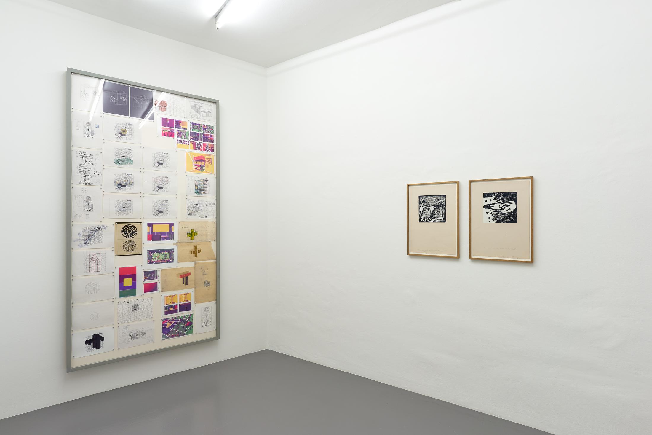 Exhibition View Matt Mullican Soloshow «Representing the Five Worlds - 50 Years of Work» at Mai 36 Galerie, Zurich, 2020 / Courtesy: the artist and Mai 36 Galerie