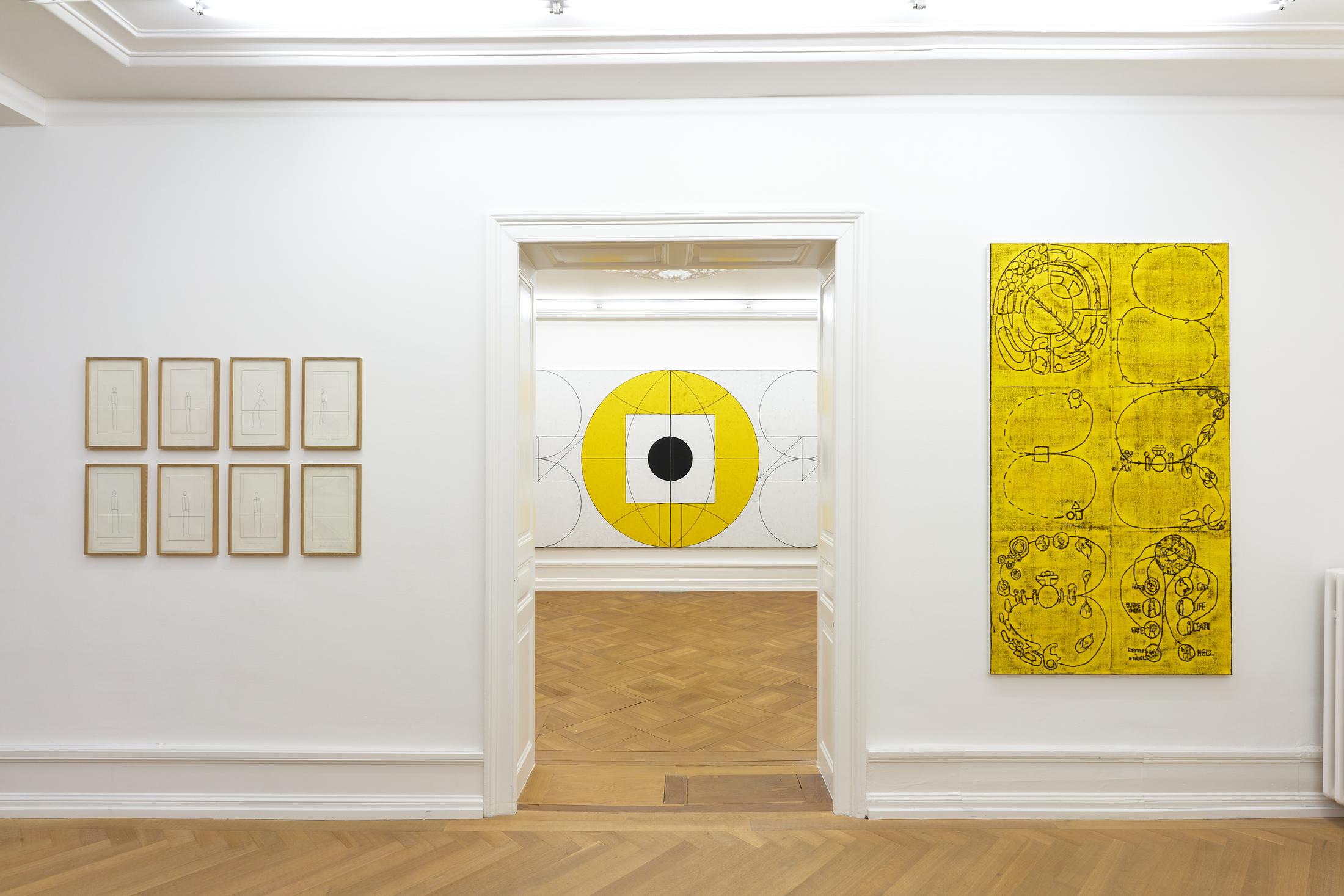 Exhibition View Matt Mullican Soloshow «Representing the Five Worlds - 50 Years of Work» at Mai 36 Galerie, Zurich, 2020 / Courtesy: the artist and Mai 36 Galerie