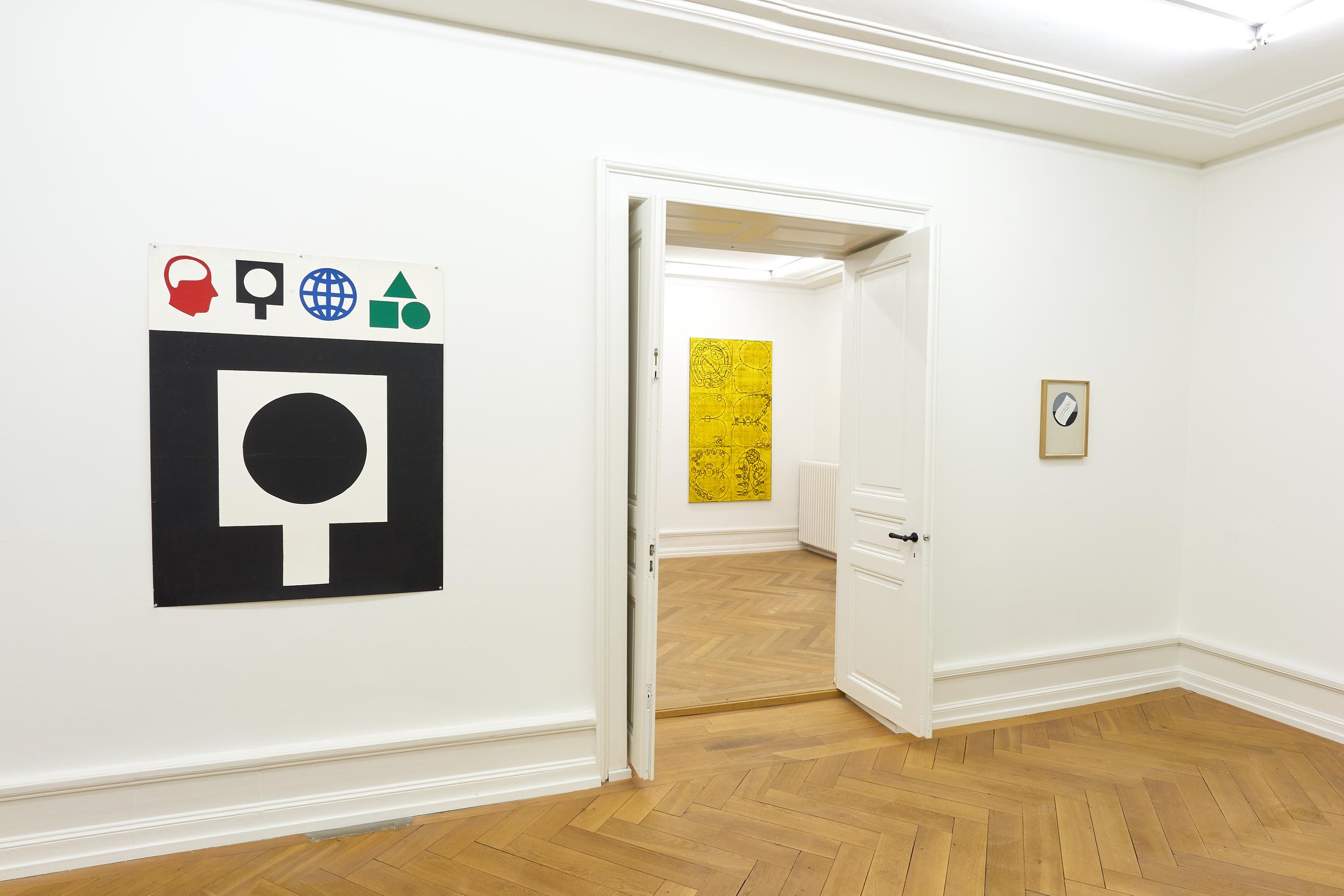 Exhibition View Matt Mullican Soloshow «Representing the Five Worlds - 50 Years of Work» at Mai 36 Galerie, Zurich, 2020 / Courtesy: the artist and Mai 36 Galerie