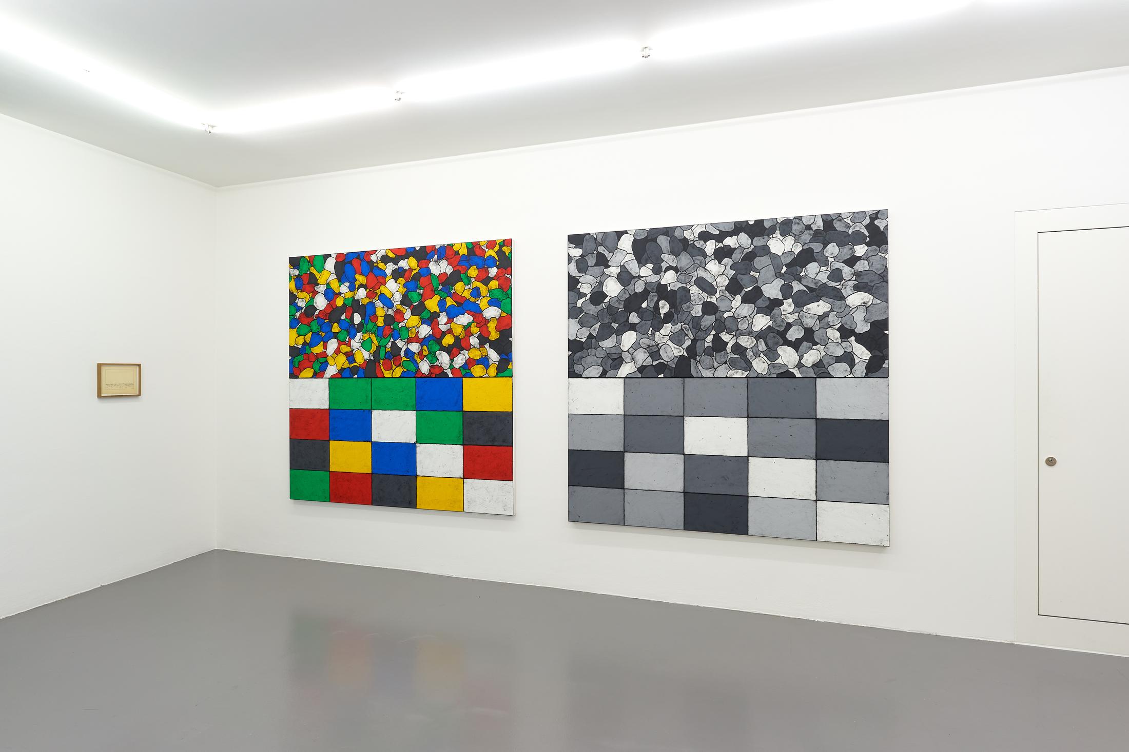 Exhibition View Matt Mullican Soloshow «Representing the Five Worlds - 50 Years of Work» at Mai 36 Galerie, Zurich, 2020 / Courtesy: the artist and Mai 36 Galerie