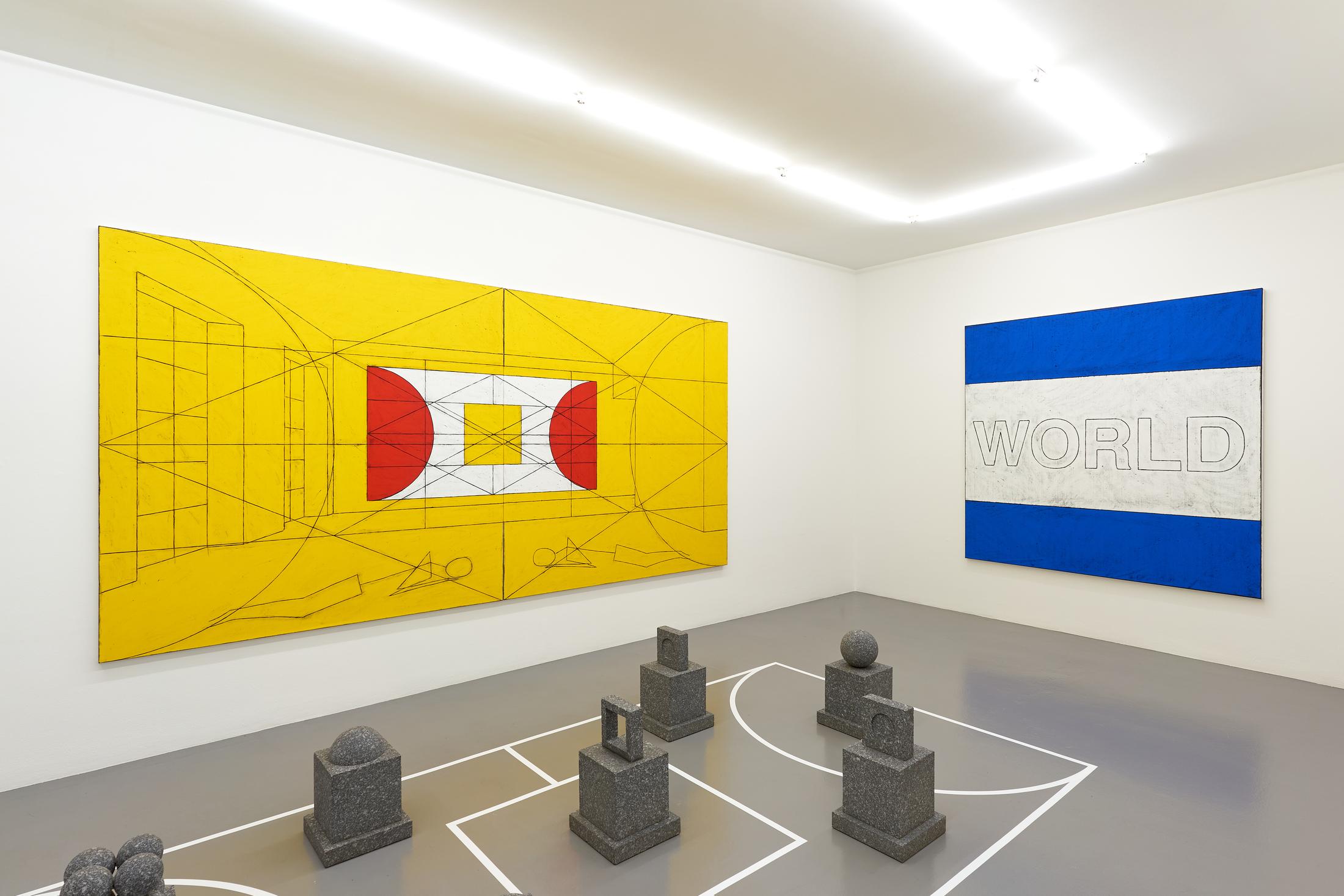 Exhibition View Matt Mullican Soloshow «Representing the Five Worlds - 50 Years of Work» at Mai 36 Galerie, Zurich, 2020 / Courtesy: the artist and Mai 36 Galerie