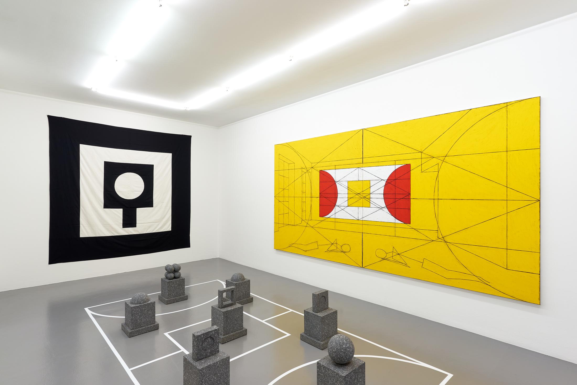 Exhibition View Matt Mullican Soloshow «Representing the Five Worlds - 50 Years of Work» at Mai 36 Galerie, Zurich, 2020 / Courtesy: the artist and Mai 36 Galerie