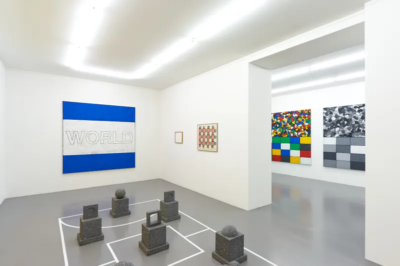 Exhibition View Matt Mullican Soloshow «Representing the Five Worlds - 50 Years of Work» at Mai 36 Galerie, Zurich, 2020 / Courtesy: the artist and Mai 36 Galerie