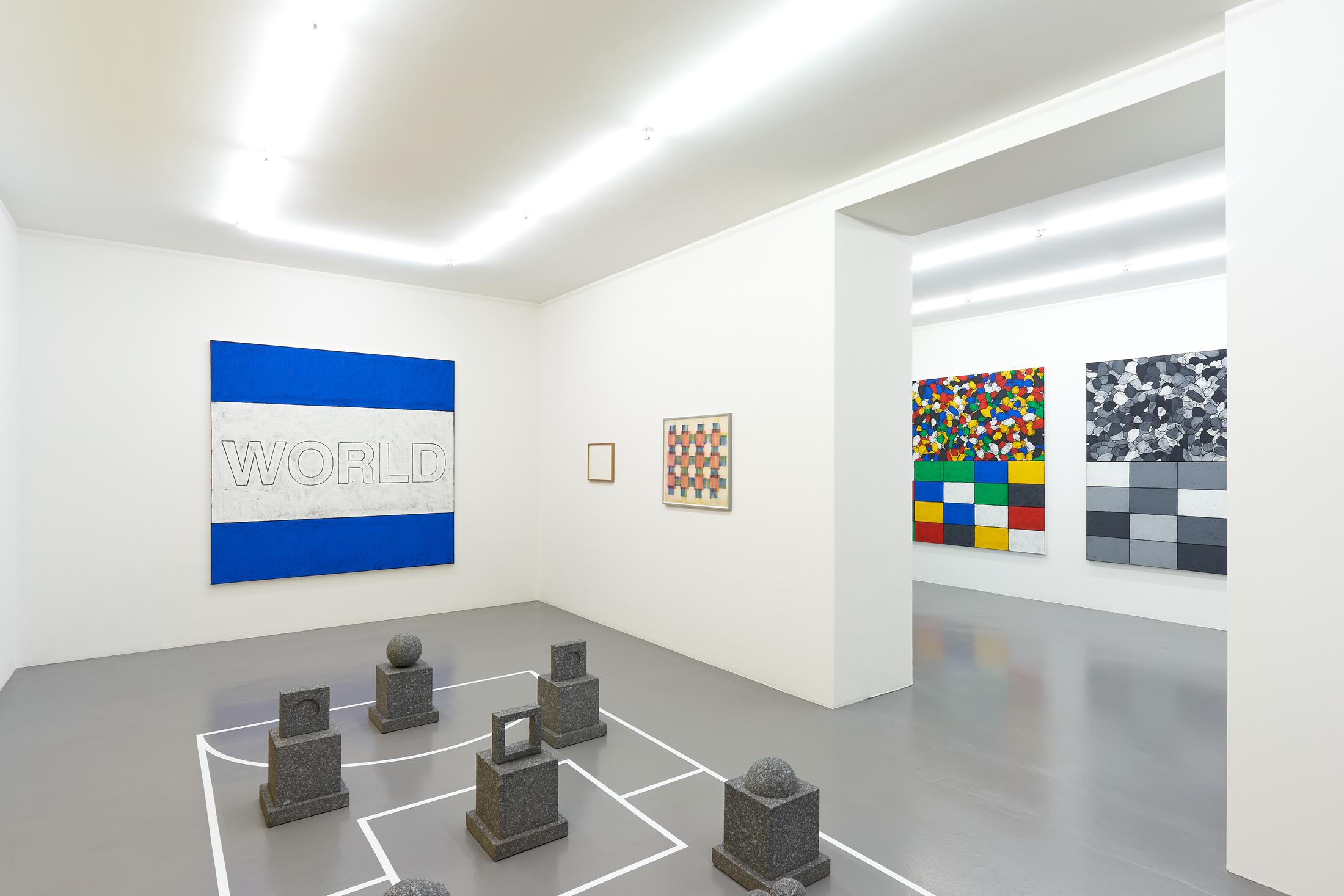 Exhibition View Matt Mullican Soloshow «Representing the Five Worlds - 50 Years of Work» at Mai 36 Galerie, Zurich, 2020 / Courtesy: the artist and Mai 36 Galerie