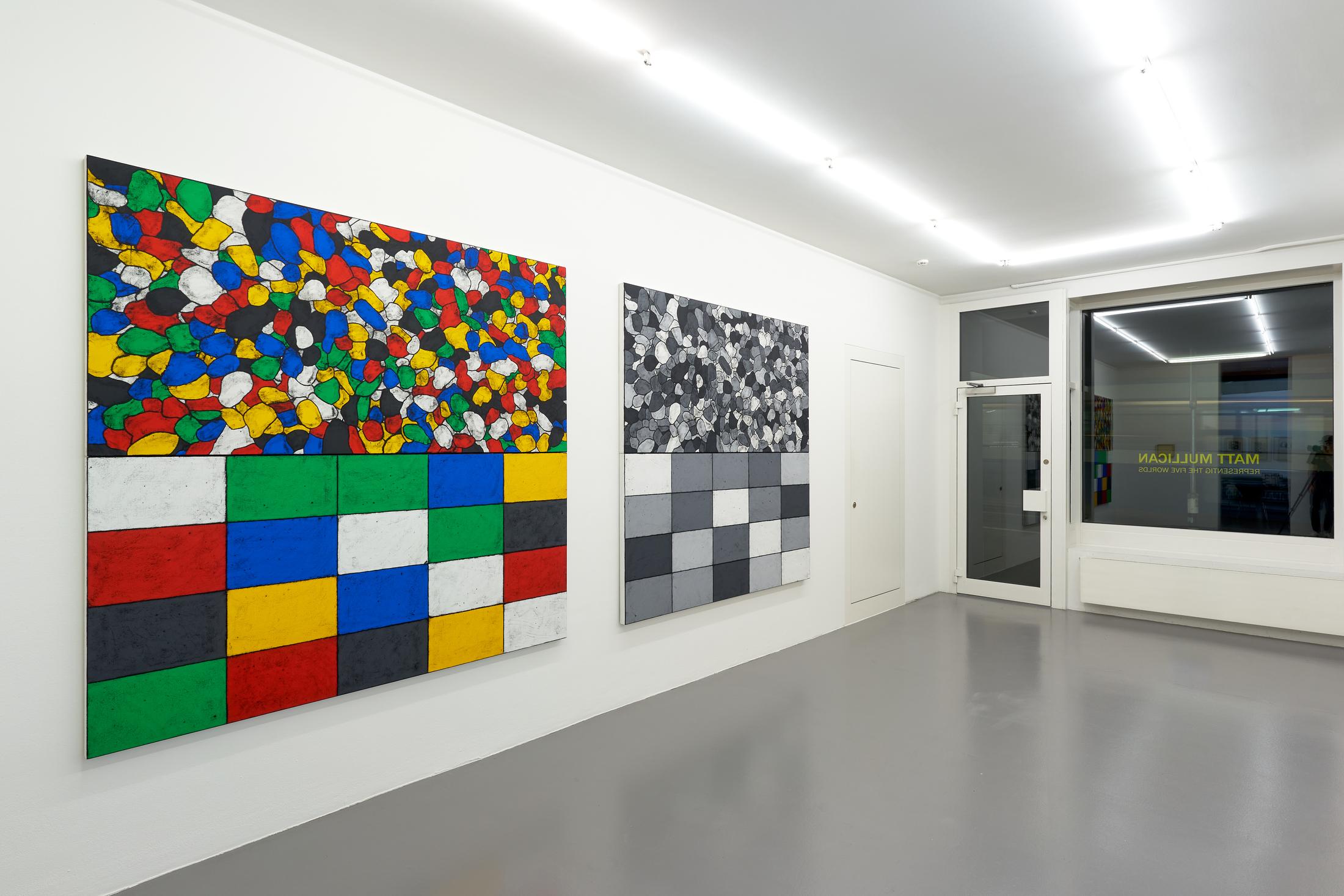 Exhibition View Matt Mullican Soloshow «Representing the Five Worlds - 50 Years of Work» at Mai 36 Galerie, Zurich, 2020 / Courtesy: the artist and Mai 36 Galerie