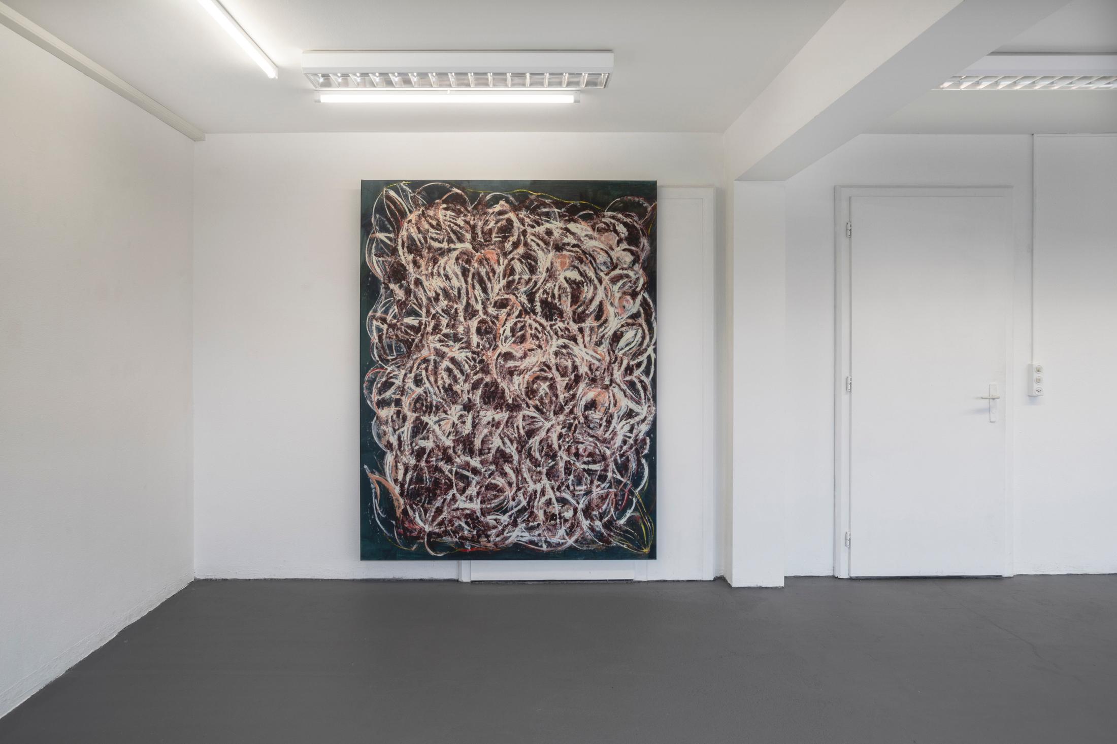 Exhibition View Joint Exhibition «Punk Delikatessen; view on Matthias Schaufler, Reset Painting, 2020» at Suns Works, Zurich, 2020 / Photo: Simon Baumberger  / Courtesy: the artists and Suns Works