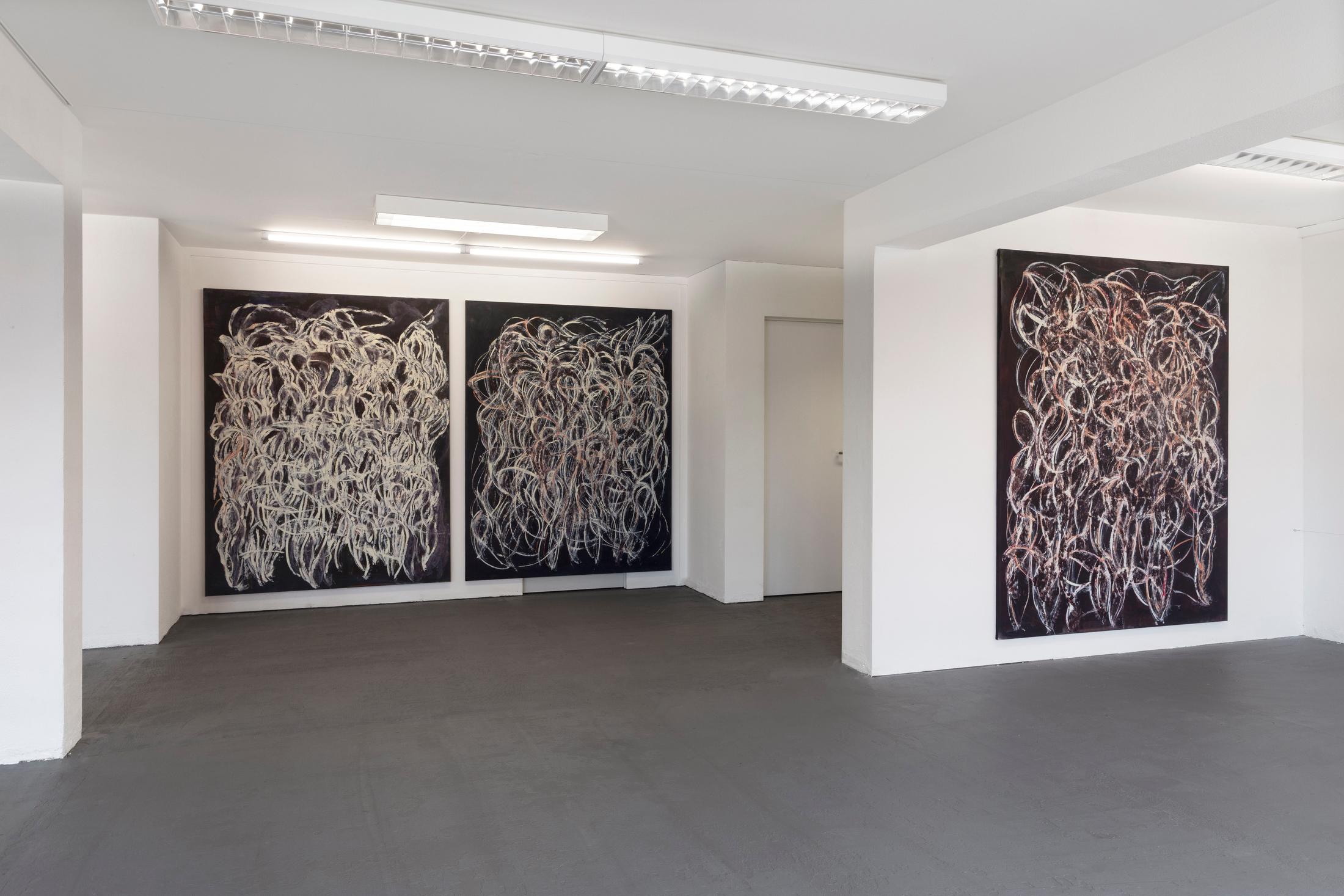 Exhibition View Joint Exhibition «Punk Delikatessen» at Suns Works, Zurich, 2020 / Photo: Simon Baumberger  / Courtesy: the artists and Suns Works