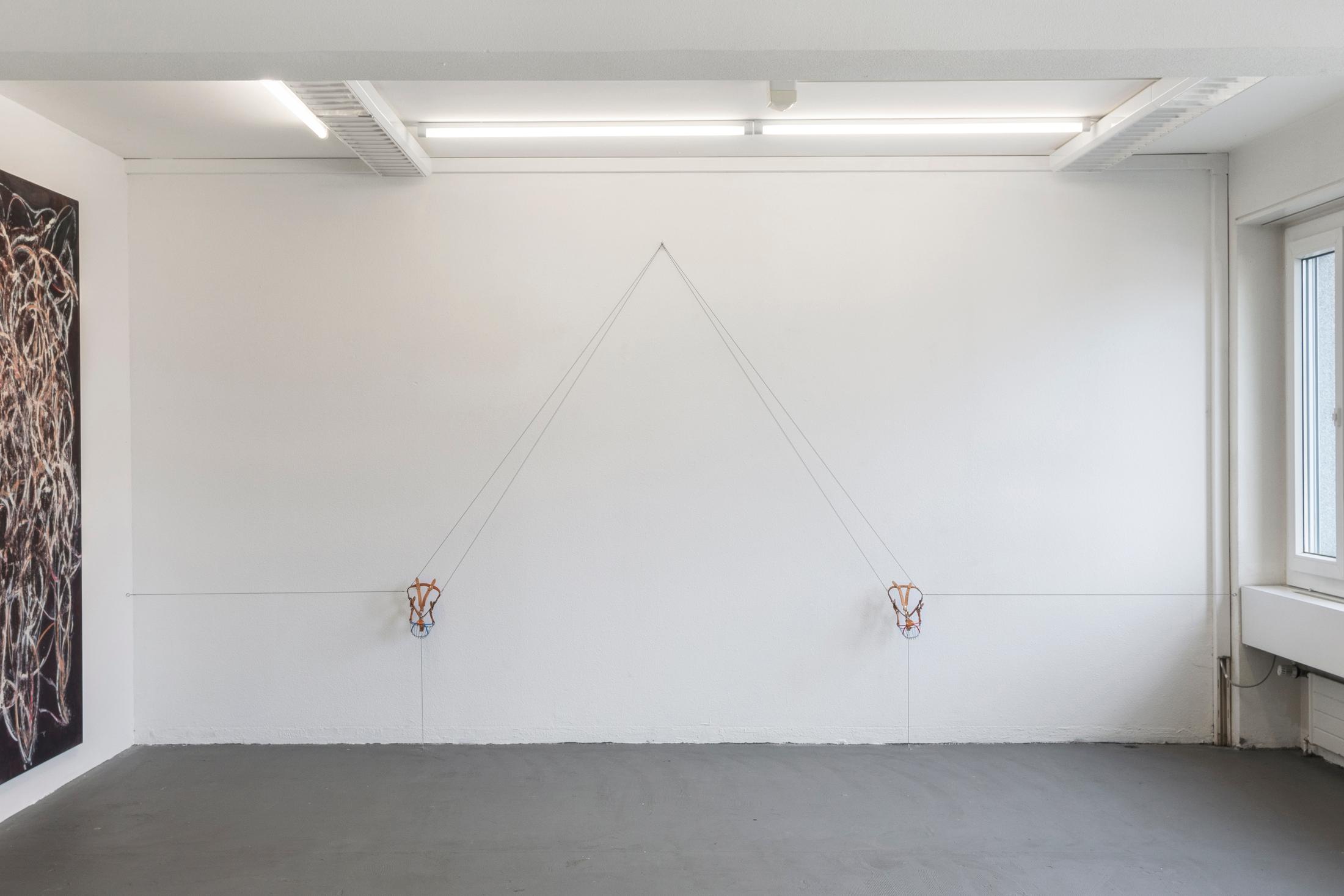 Exhibition View Joint Exhibition «Punk Delikatessen; view on Marie Matusz, The Chariot (Sundogs), 2020» at Suns Works, Zurich, 2020 / Photo: Simon Baumberger  / Courtesy: the artists and Suns Works