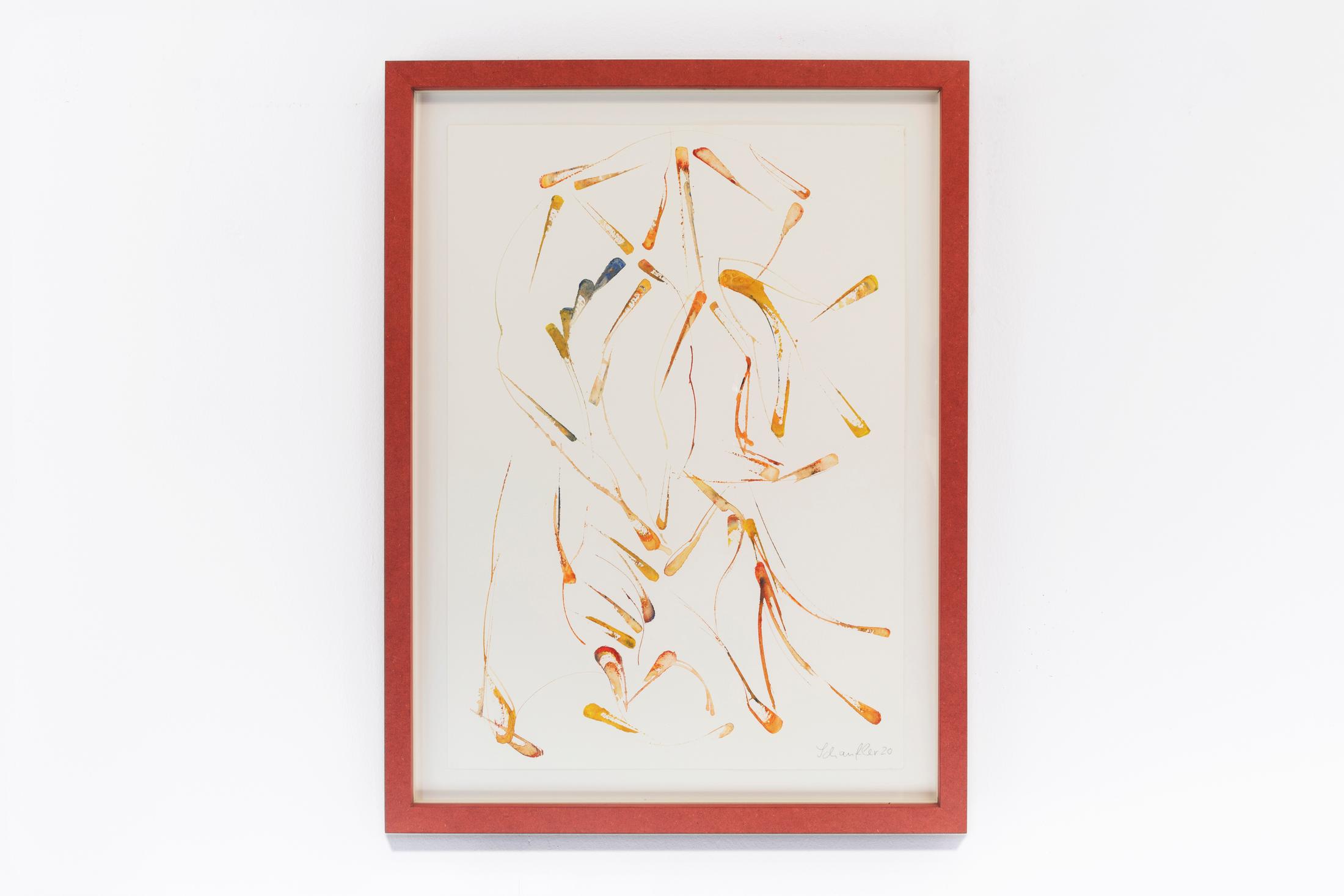 Exhibition View Joint Exhibition «Punk Delikatessen; view on Matthias Schaufler, Untitled 1, 2020» at Suns Works, Zurich, 2020 / Photo: Simon Baumberger  / Courtesy: the artists and Suns Works