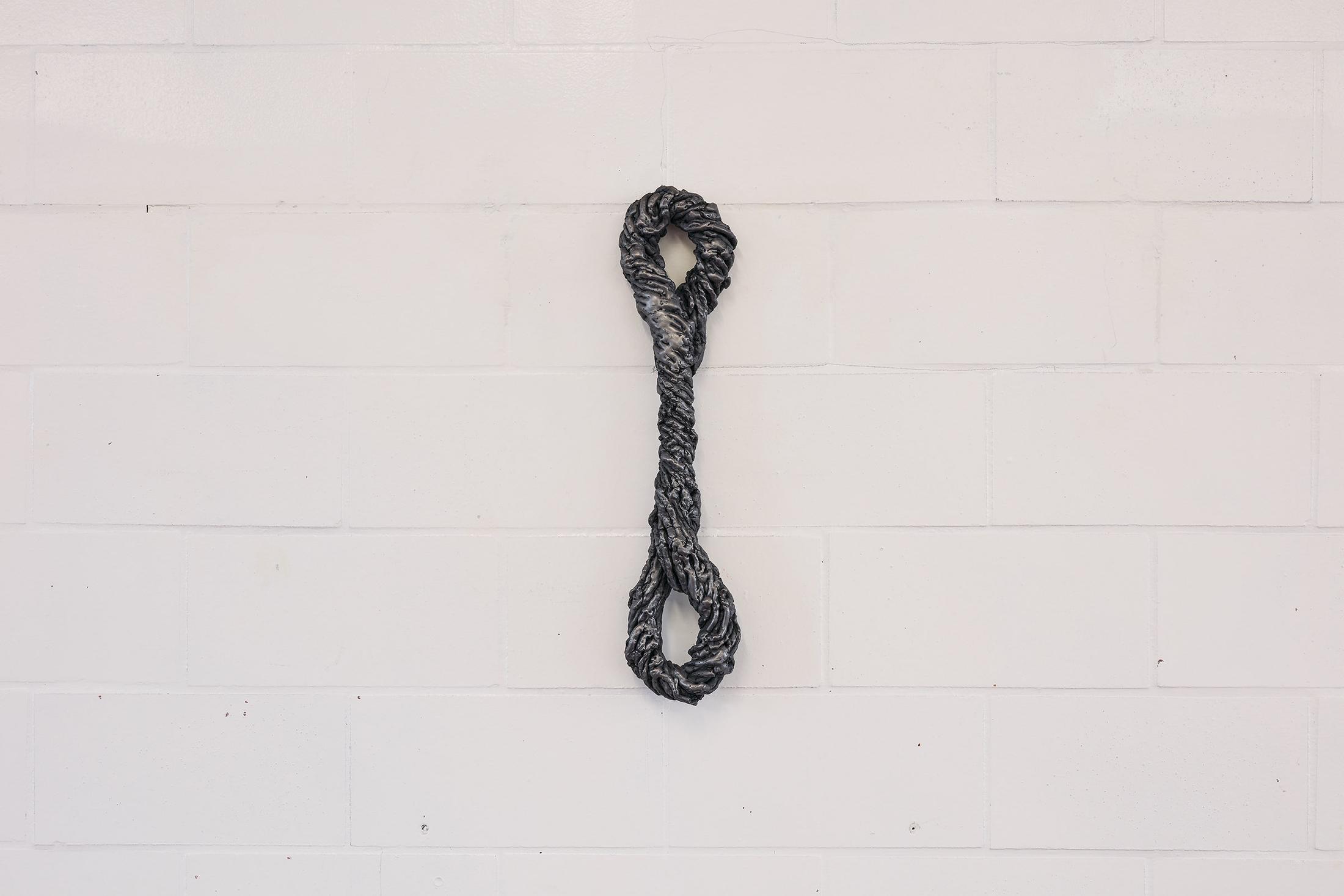 Exhibition View Maude Léonard-Contant und Martha Margnetti Duo Show «Knuckles Down; view on Marta Margnetti, Nodo, 2021» at Mayday, Basel, 2021 / Photo: Moritz Schermbach / Courtesy: the artists and Mayday