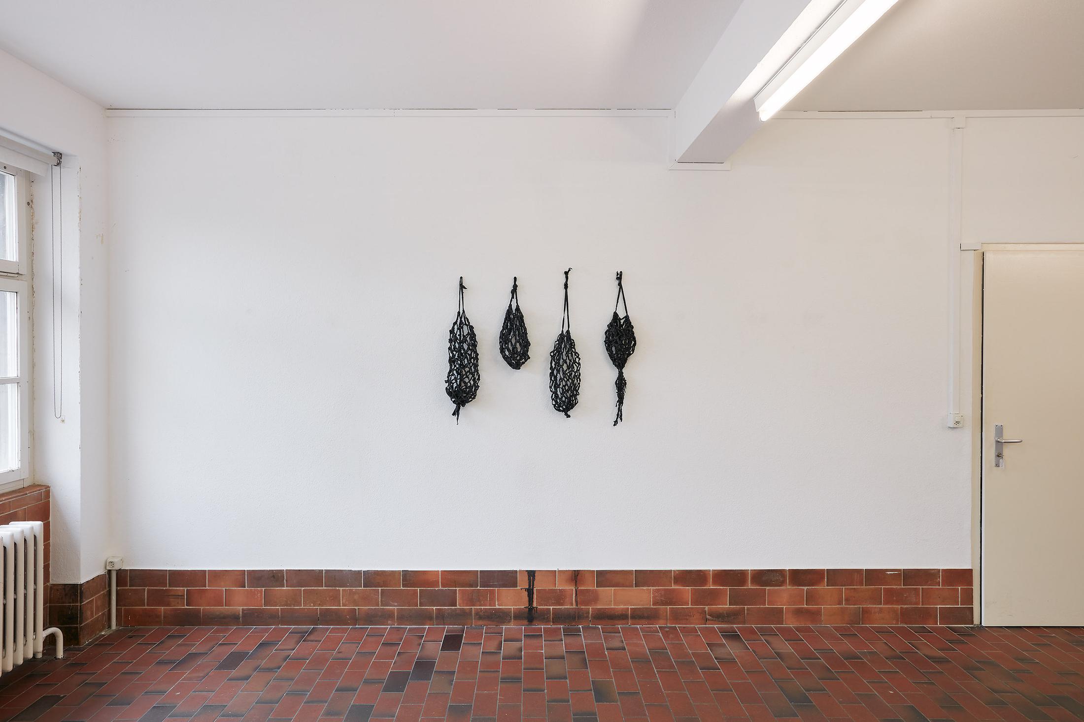 Exhibition View Maude Léonard-Contant und Martha Margnetti Duo Show «Knuckles Down» at Mayday, Basel, 2021 / Photo: Moritz Schermbach / Courtesy: the artists and Mayday