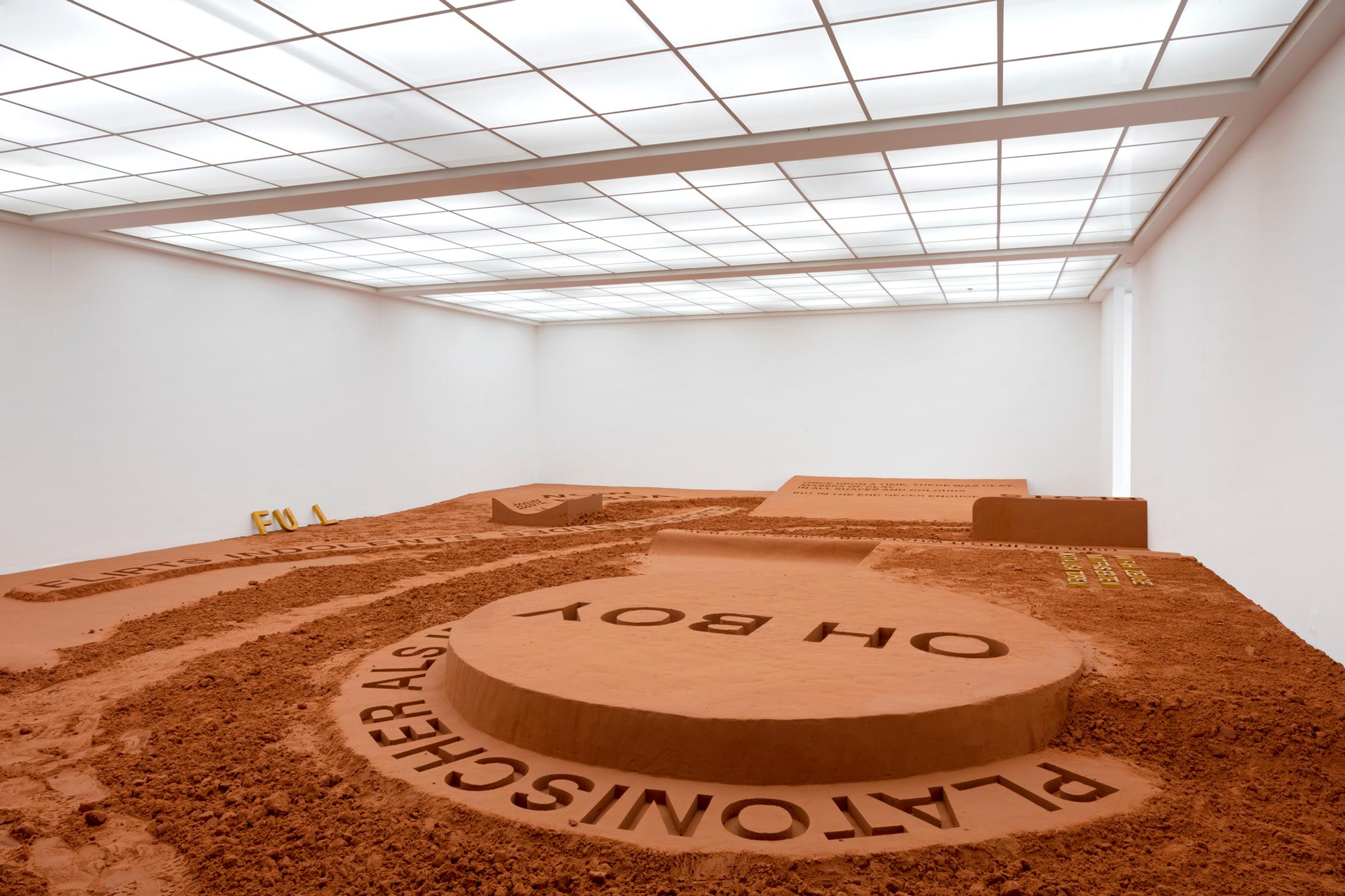 Exhibition View Maude Léonard-Contant Solo Show «Digs; view on Maude Léonard-Contant, Earth-moving, 2022» at Kunsthaus Baselland, Baselland, 2022 / Photo: Gina Folly / Courtesy: the artist and Kunsthaus Baselland