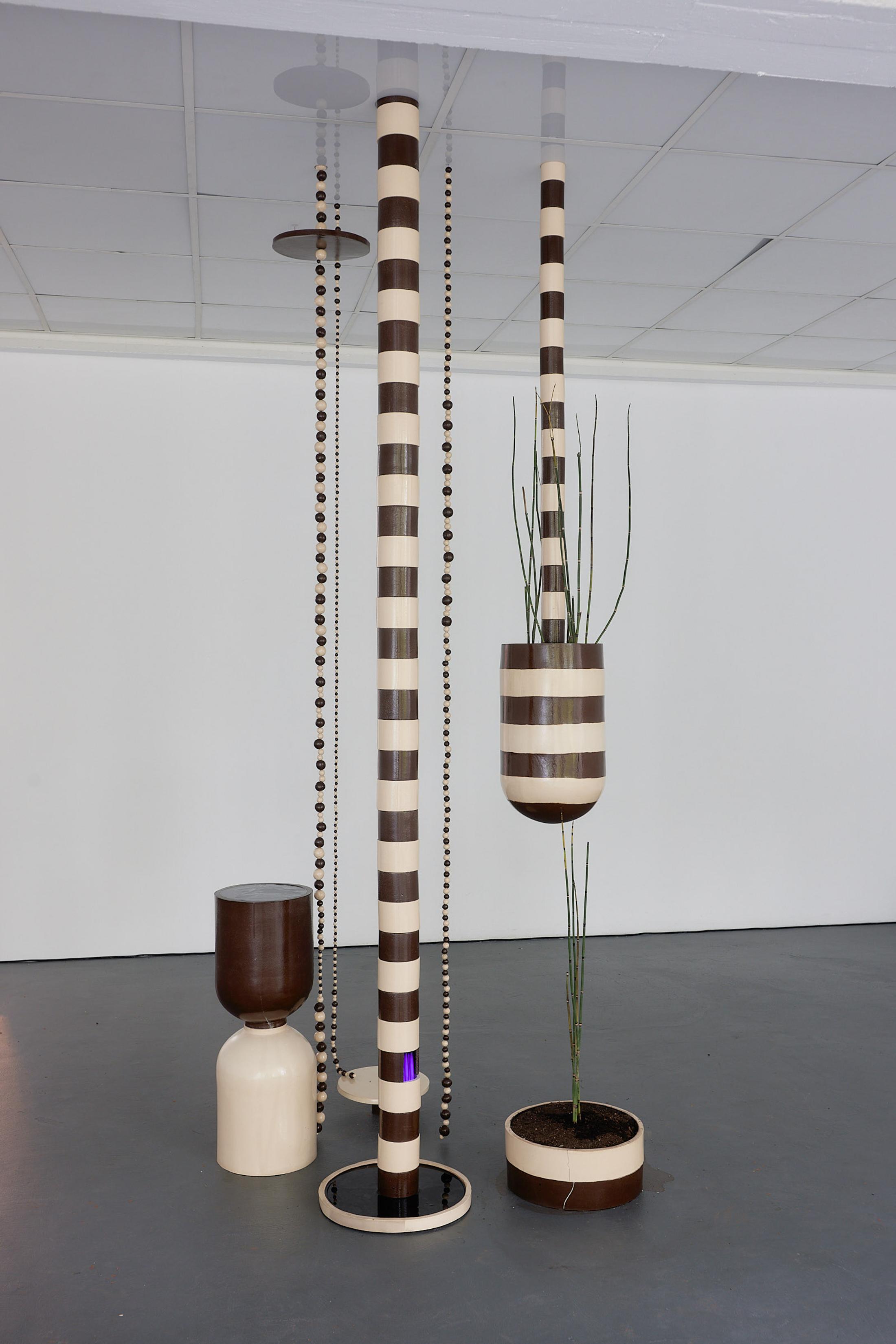 Exhibition View Maude Léonard-Contant Solo Show «Digs; view on Maude Léonard-Contant, Bedrock Stories, 2022» at Kunsthaus Baselland, Baselland, 2022 / Photo: Moritz Schermbach / Courtesy: the artist and Kunsthaus Baselland