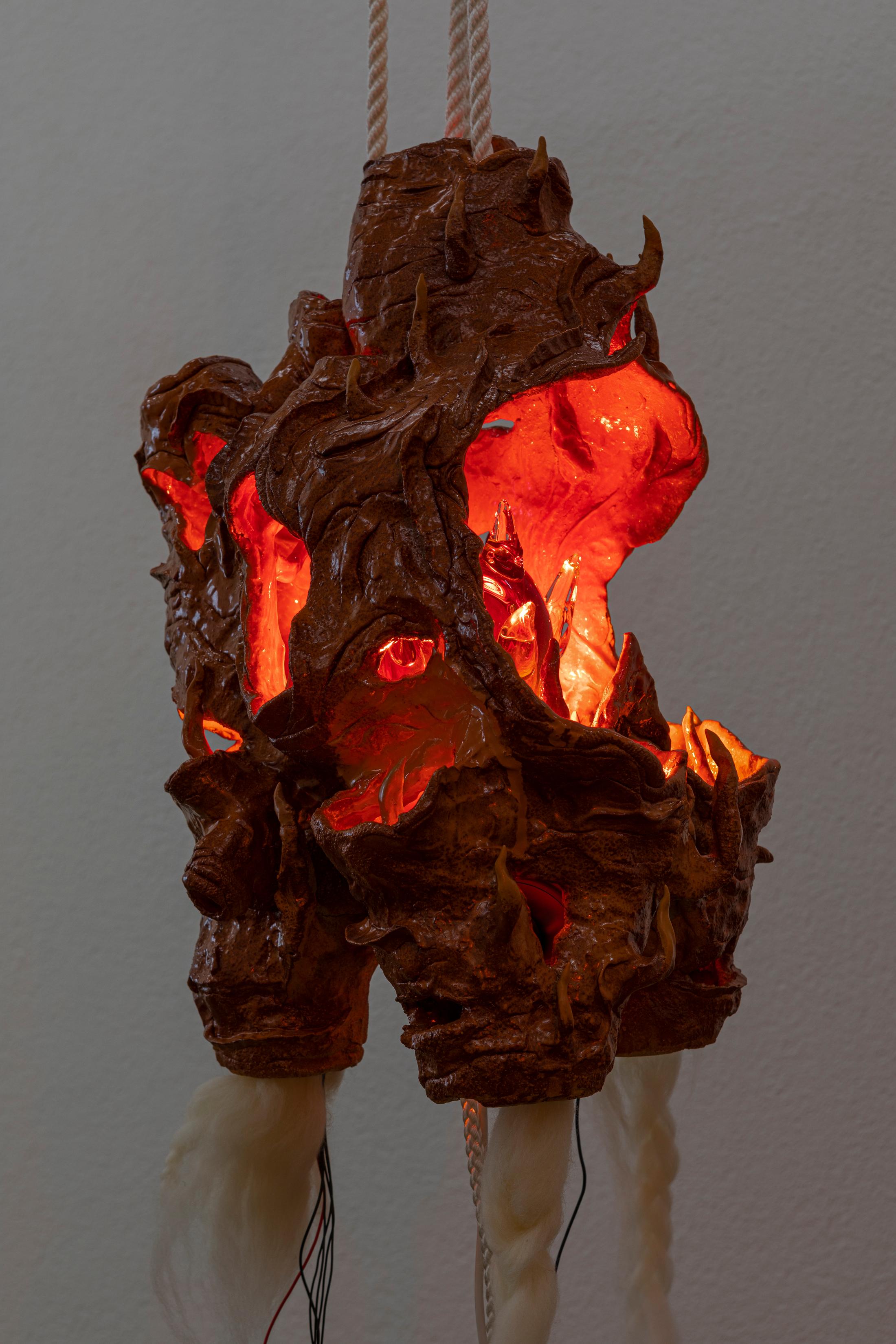 Exhibition View Maya Hottarek and Julian Zehnder Duo Show «Isomorphus Drip» at Krone Couronne, Biel/Bienne, 2021 / Photo: Michal Florence Schorro / Courtesy: the artists and Krone Couronne