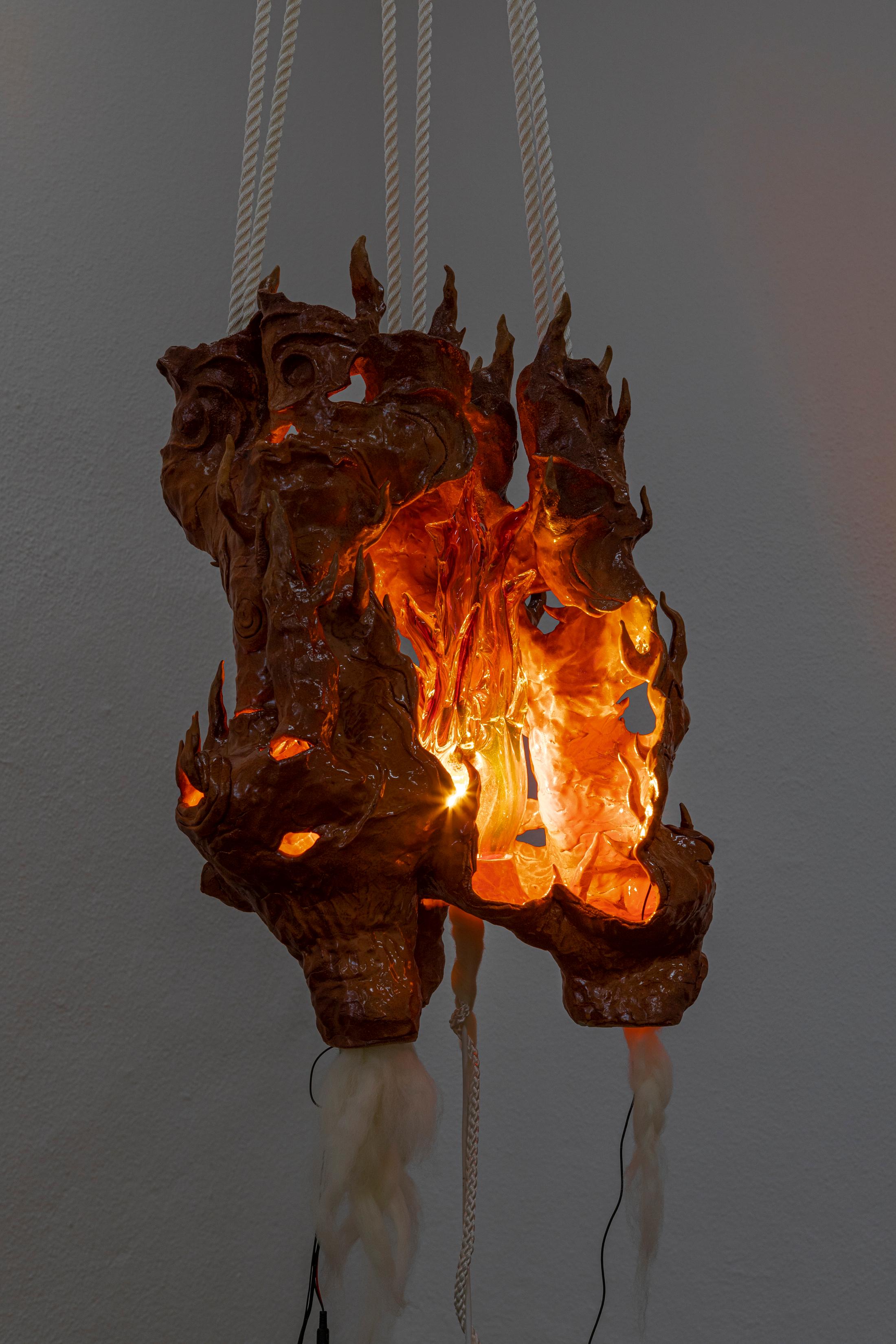 Exhibition View Maya Hottarek and Julian Zehnder Duo Show «Isomorphus Drip» at Krone Couronne, Biel/Bienne, 2021 / Photo: Michal Florence Schorro / Courtesy: the artists and Krone Couronne