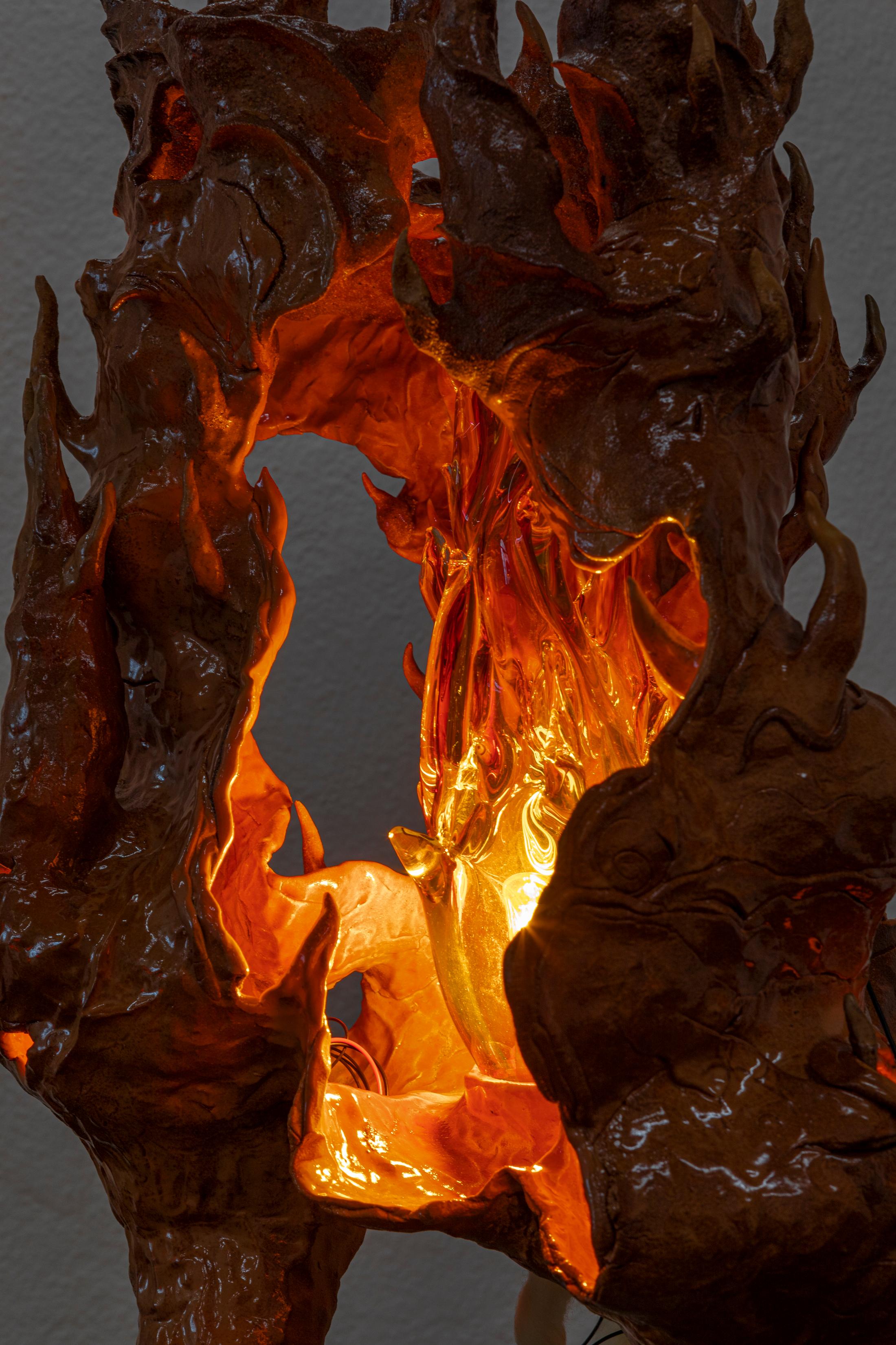 Exhibition View Maya Hottarek and Julian Zehnder Duo Show «Isomorphus Drip» at Krone Couronne, Biel/Bienne, 2021 / Photo: Michal Florence Schorro / Courtesy: the artists and Krone Couronne