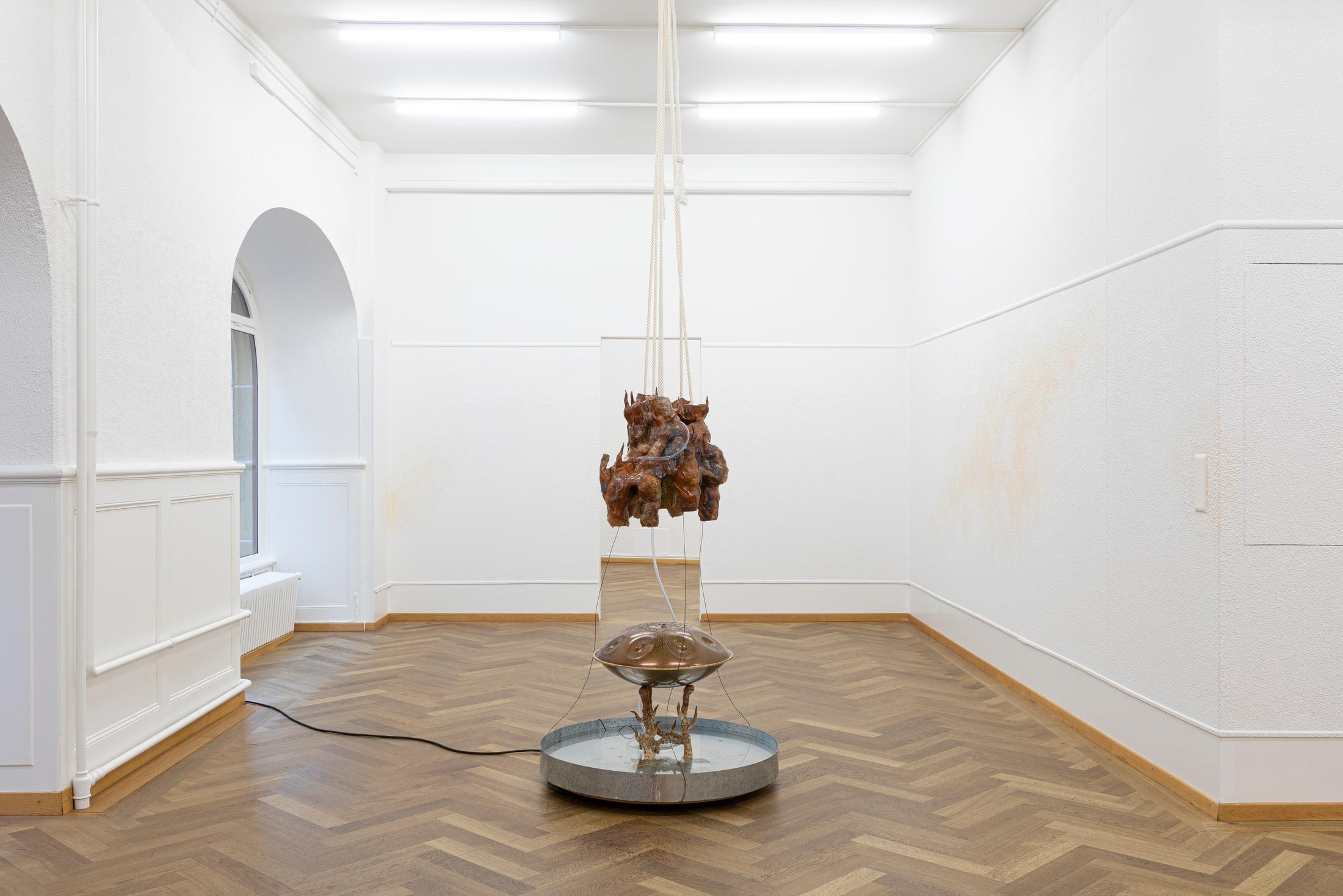 Exhibition View Maya Hottarek and Julian Zehnder Duo Show «Isomorphus Drip» at Krone Couronne, Biel/Bienne, 2021 / Photo: Michal Florence Schorro / Courtesy: the artists and Krone Couronne