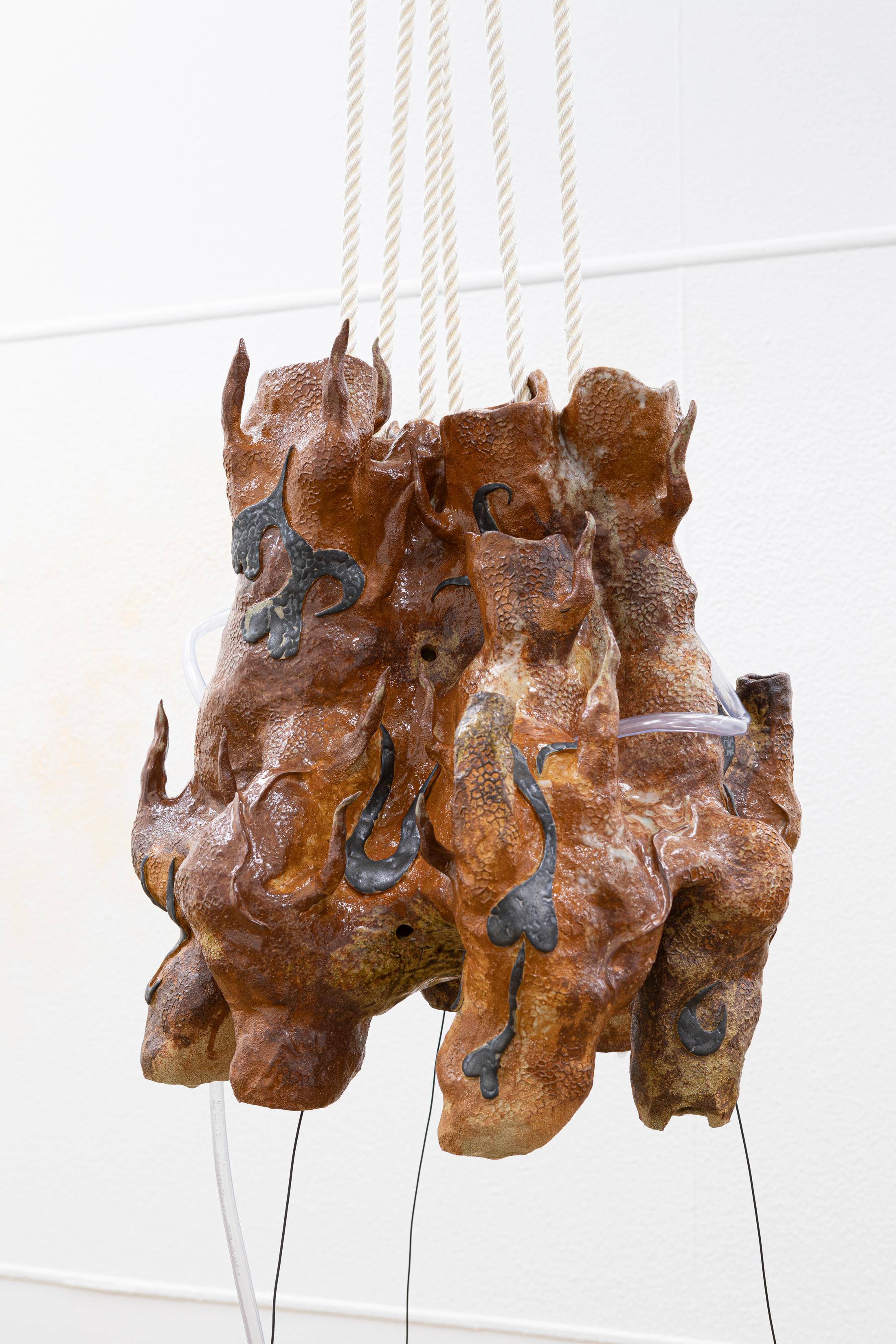 Exhibition View Maya Hottarek and Julian Zehnder Duo Show «Isomorphus Drip» at Krone Couronne, Biel/Bienne, 2021 / Photo: Michal Florence Schorro / Courtesy: the artists and Krone Couronne