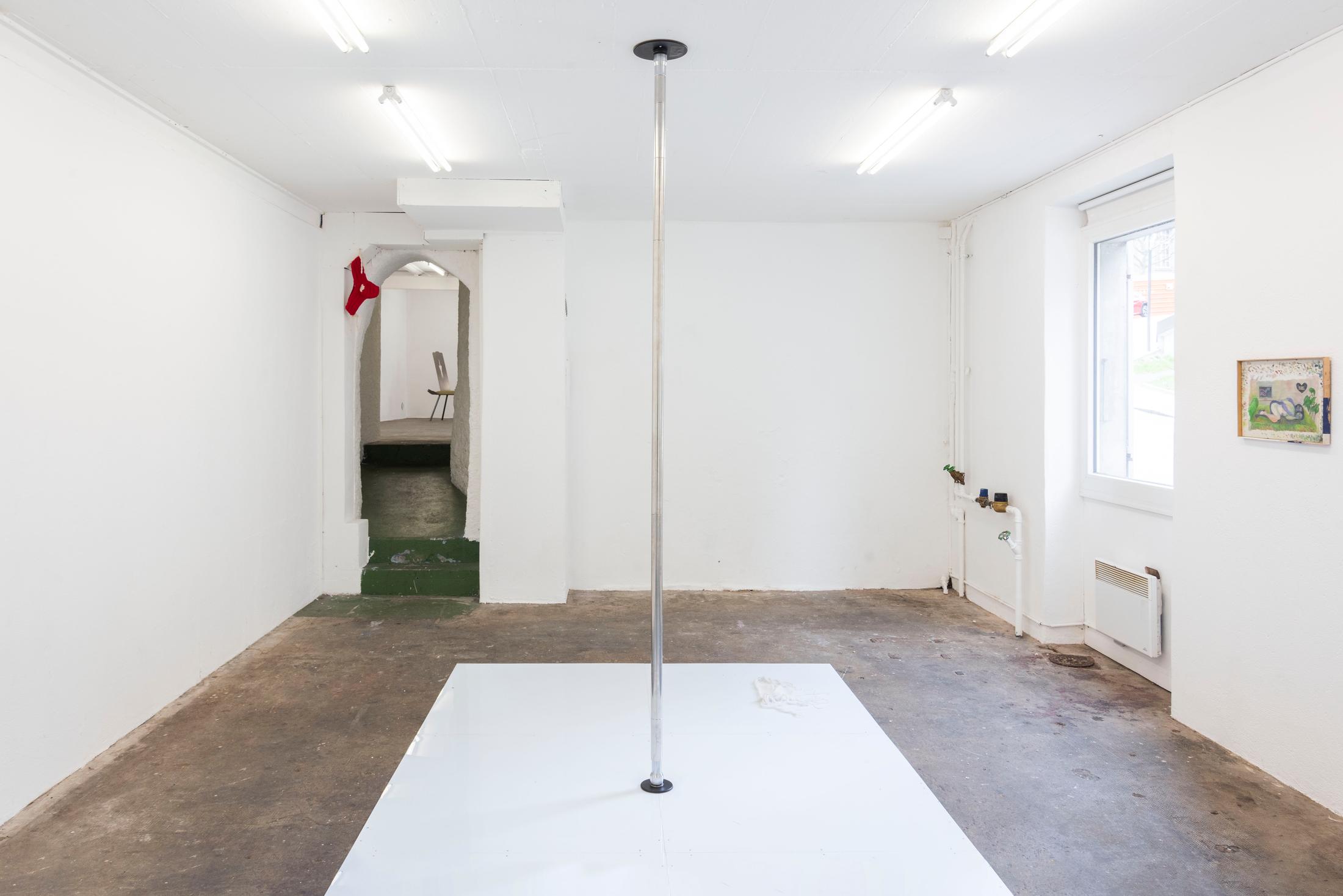 Exhibition View Group Show «Meet Me Halfway» at WallStreet, Fribourg, 2023 / Photo: Remy Ugarte / Courtesy: the artists and WallStreet