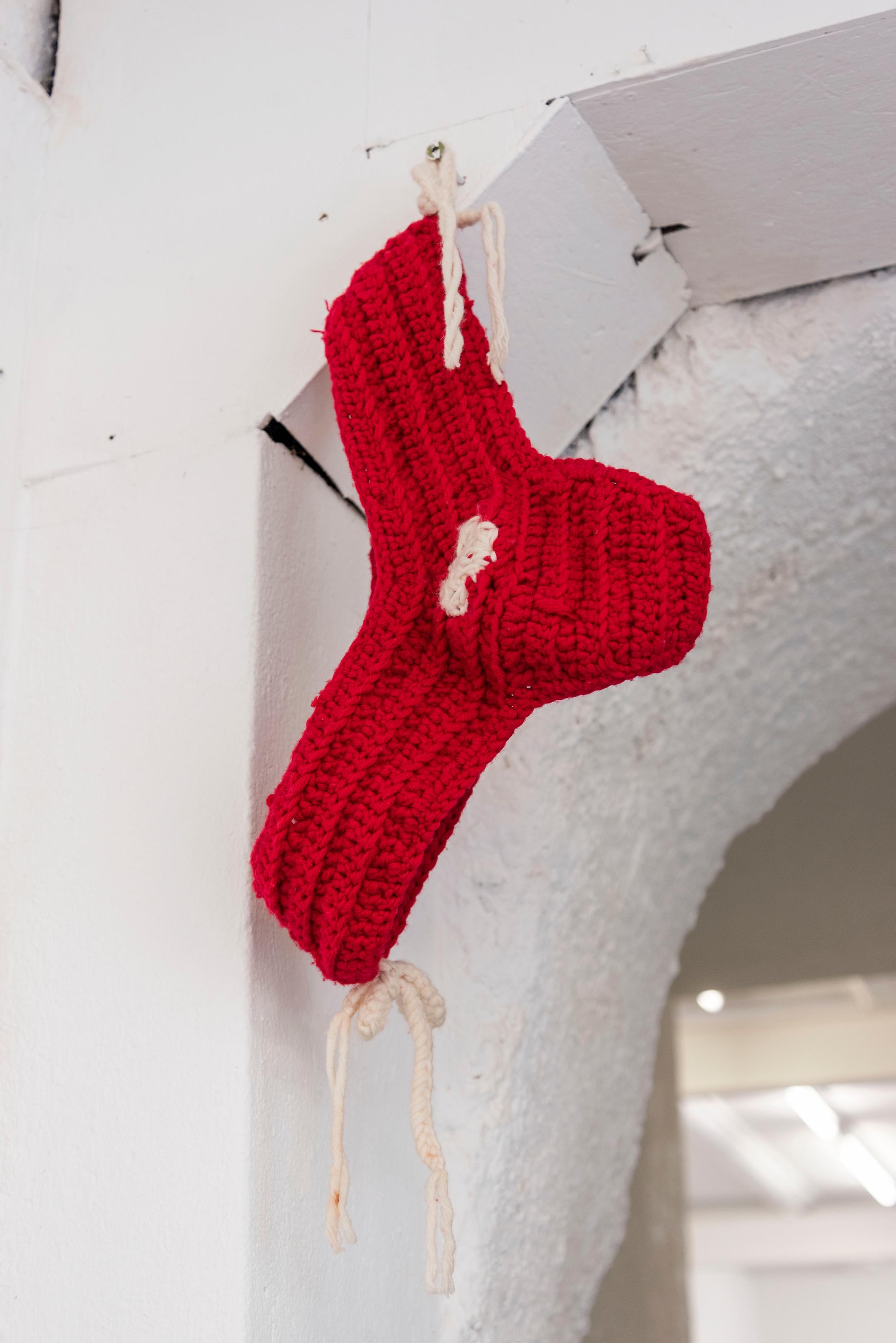 Exhibition View Group Show «Meet Me Halfway; view on Oz Oderbolz, Piece of Me, 2022» at WallStreet, Fribourg, 2023 / Photo: Remy Ugarte / Courtesy: the artist and WallStreet