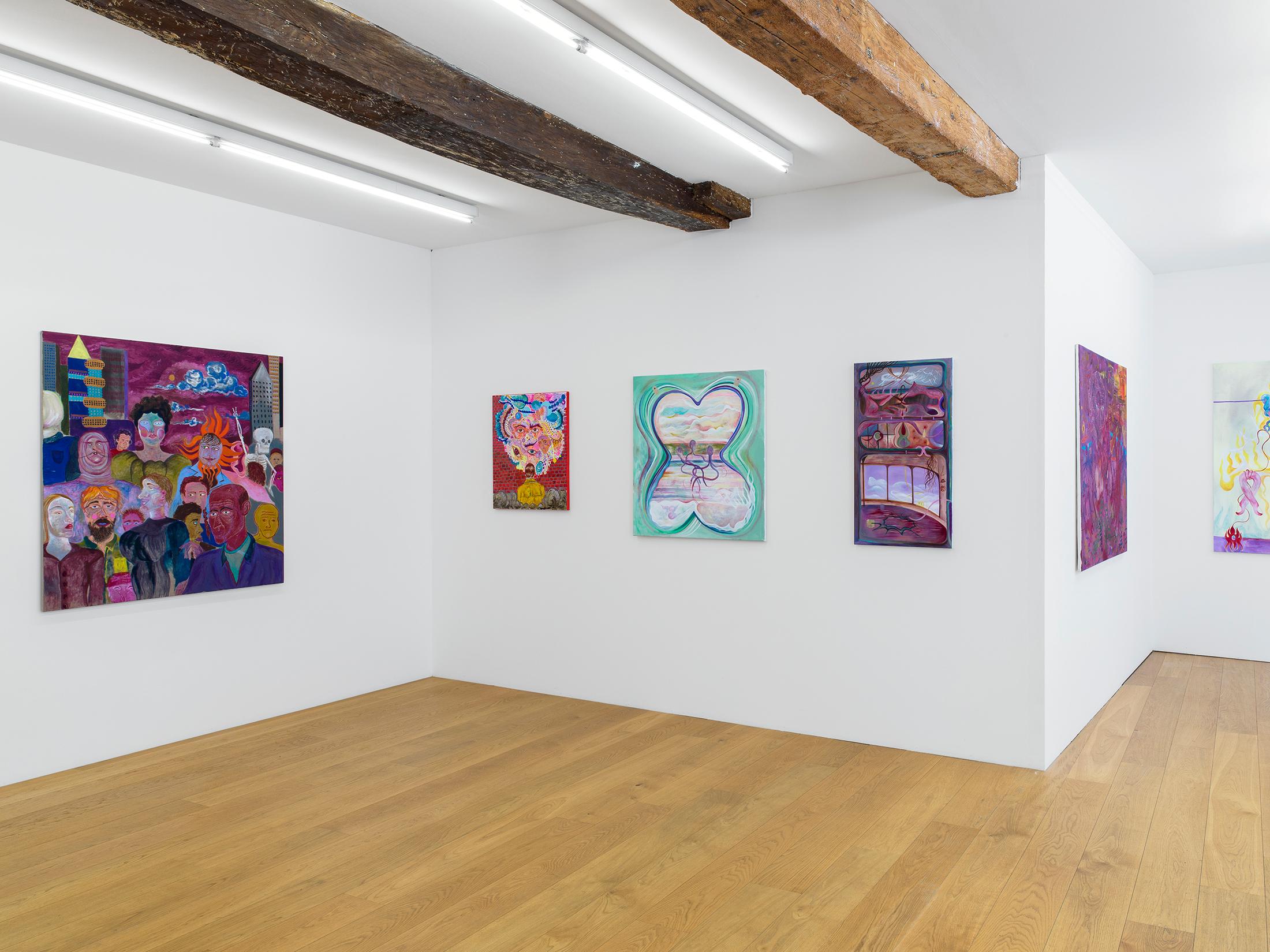 Exhibition View Duo Show «Komorbide Monde» at Kirchgasse Gallery, Steckborn, 2022 / Photo: Cedric Mussano / Courtesy: the artists and Kirchgasse Gallery