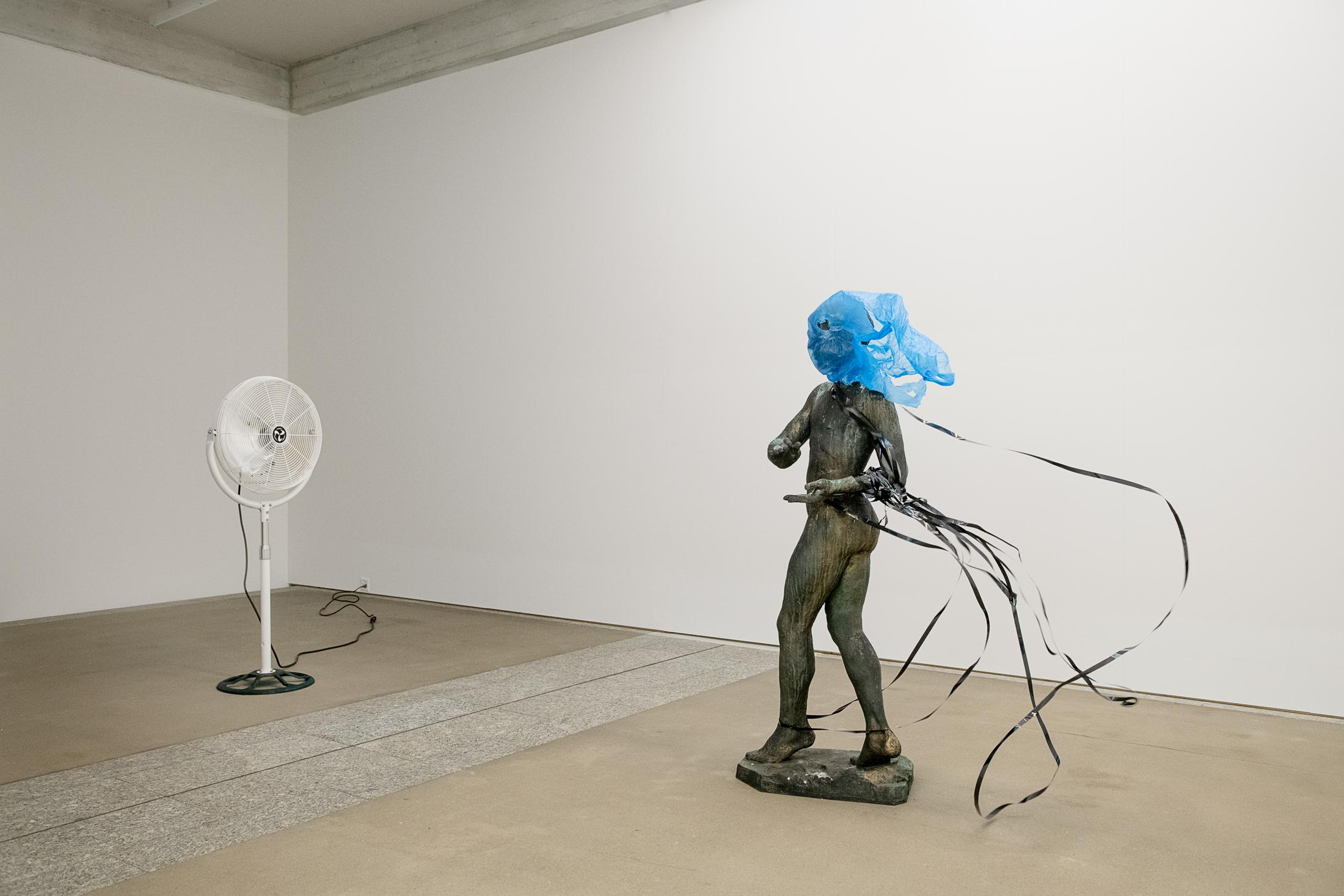 Exhibition View Groupshow «Metamorphosis Overdrive; view on Simon Dybbroe Møller, Video, 2020» at Kunstmuseum St. Gallen, St. Gallen, 2020 / Photo: Sebastian Stadler / Courtesy: the artist and Kunstmuseum St. Gallen
