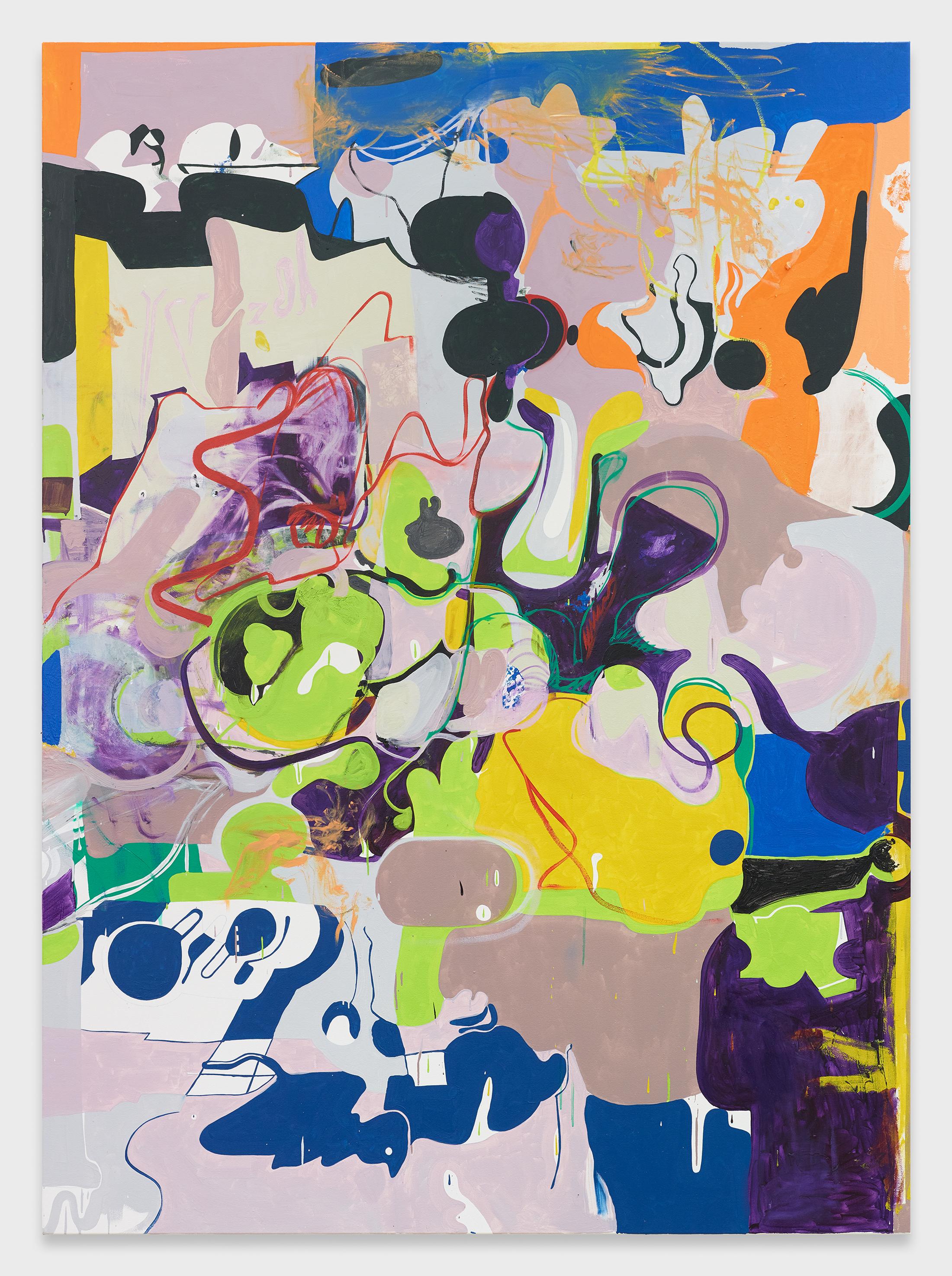 Exhibition View Michael Williams Soloshow «New Paintings; view on Diagonal Composition, 2019» at Galerie Eva Presenhuber, Zurich, 2019 / Photo: Marten Elder / © Michael Williams / Courtesy: the artist and Galerie Eva Presenhuber, Zurich / New York