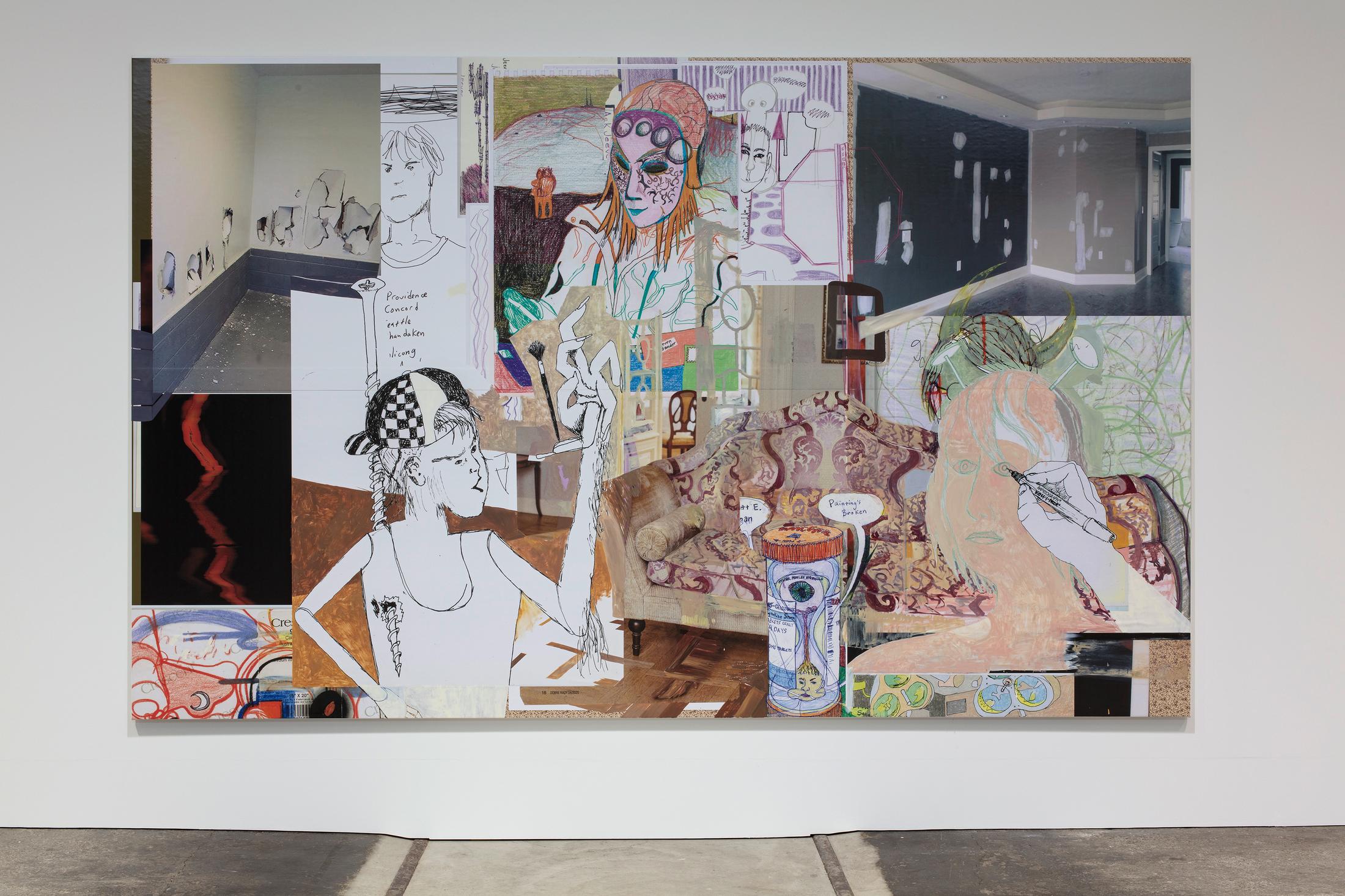 Exhibition View Michael Williams «Make Plans God Applauds; view on Michael Williams, MPGA (5), 2021» at Kunstmuseum St. Gallen / Lokremise, St. Gallen, 2021 / Photo: Stefan Rohner / Courtesy: the artist, Galerie Eva Presenhuber, Gladstone Gallery and David Kordansky Gallery