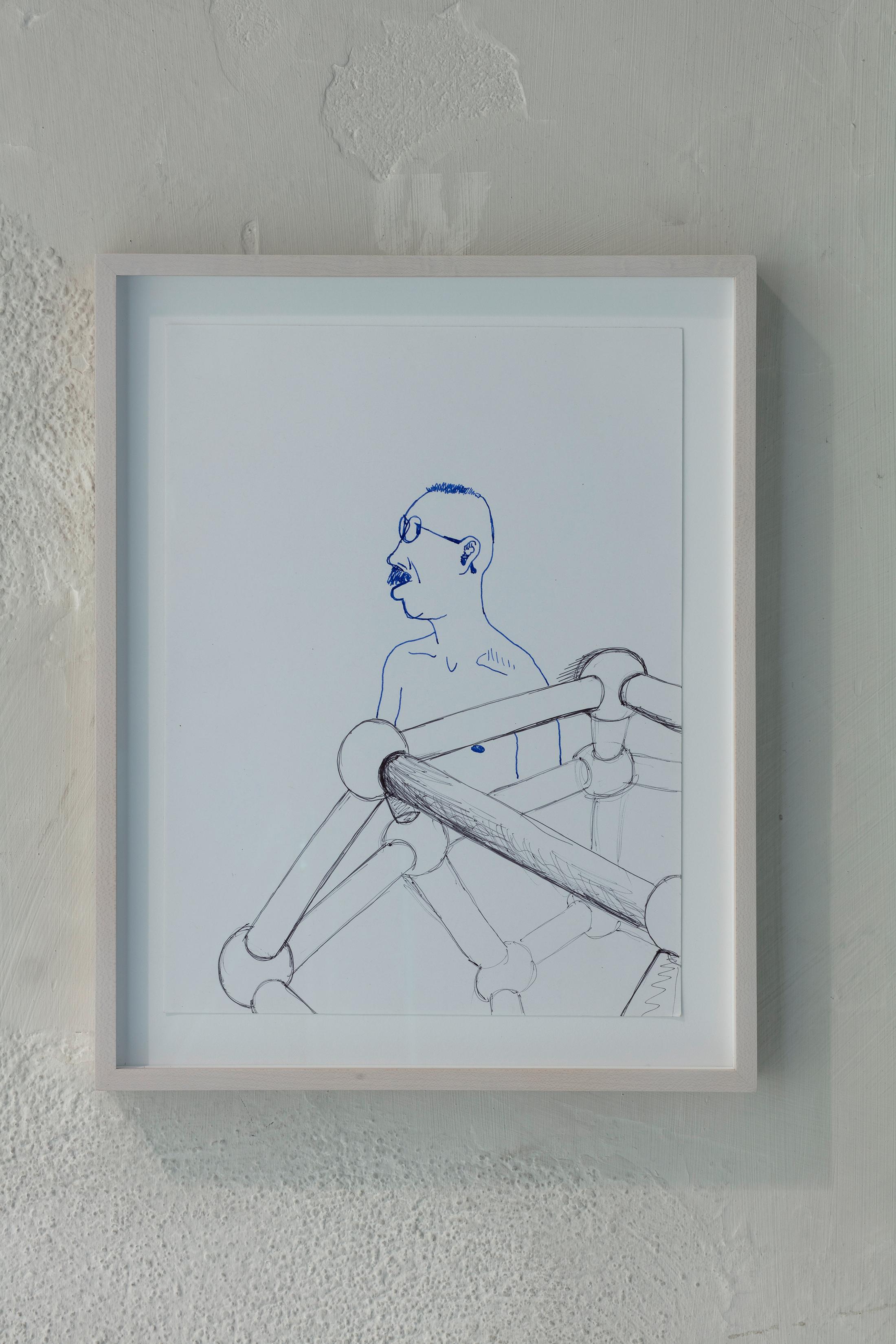 Exhibition View Michael Williams «Make Plans God Applauds; view on Michael Williams, Atomic Man, 2020» at Kunstmuseum St. Gallen / Lokremise, St. Gallen, 2021 / Photo: Stefan Rohner / Courtesy: the artist