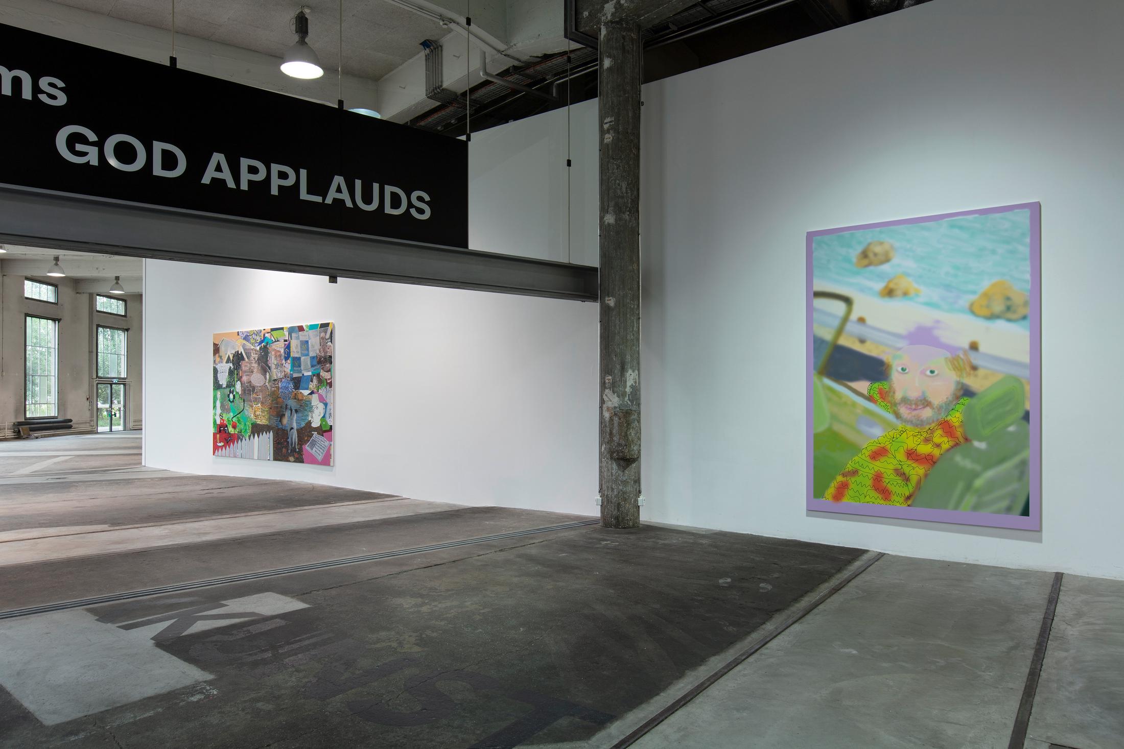Exhibition View Michael Williams «Make Plans God Applauds» at Kunstmuseum St. Gallen / Lokremise, St. Gallen, 2021 / Photo: Stefan Rohner / Courtesy: the artist and Kunstmuseum St. Gallen