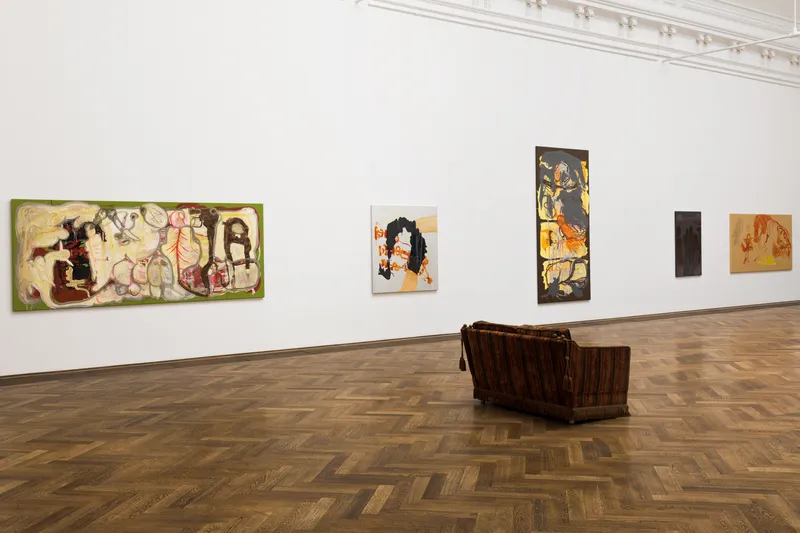 Exhibition View Michaela Eichwald Solo Show «Auf das Ganze achten und gegen die Tatsachen existieren» at Kunsthalle Basel, 2021 / Photo: Nicolas Gysin / Courtesy: the artist and Kunsthalle Basel