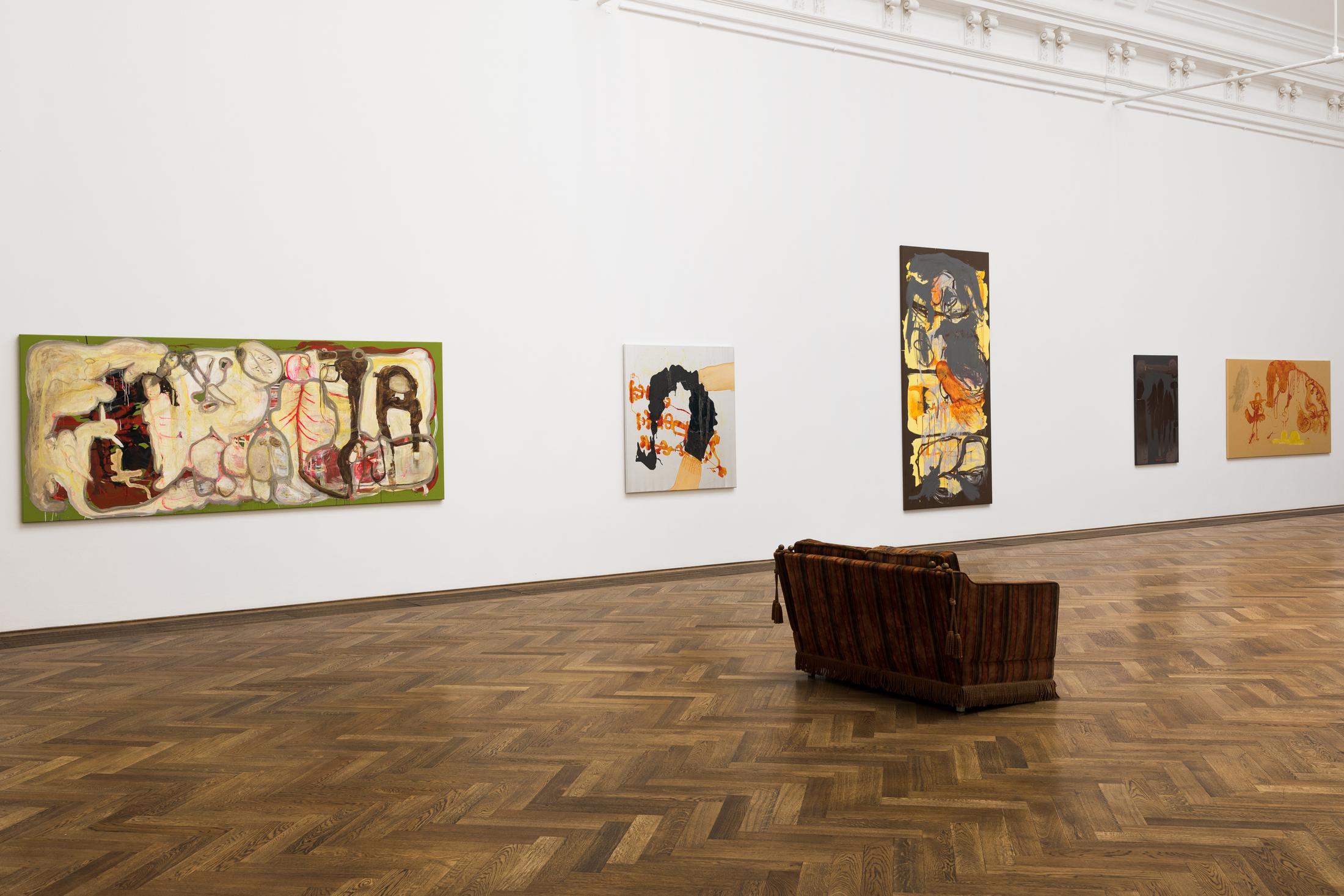 Exhibition View Michaela Eichwald Solo Show «Auf das Ganze achten und gegen die Tatsachen existieren» at Kunsthalle Basel, 2021 / Photo: Nicolas Gysin / Courtesy: the artist and Kunsthalle Basel
