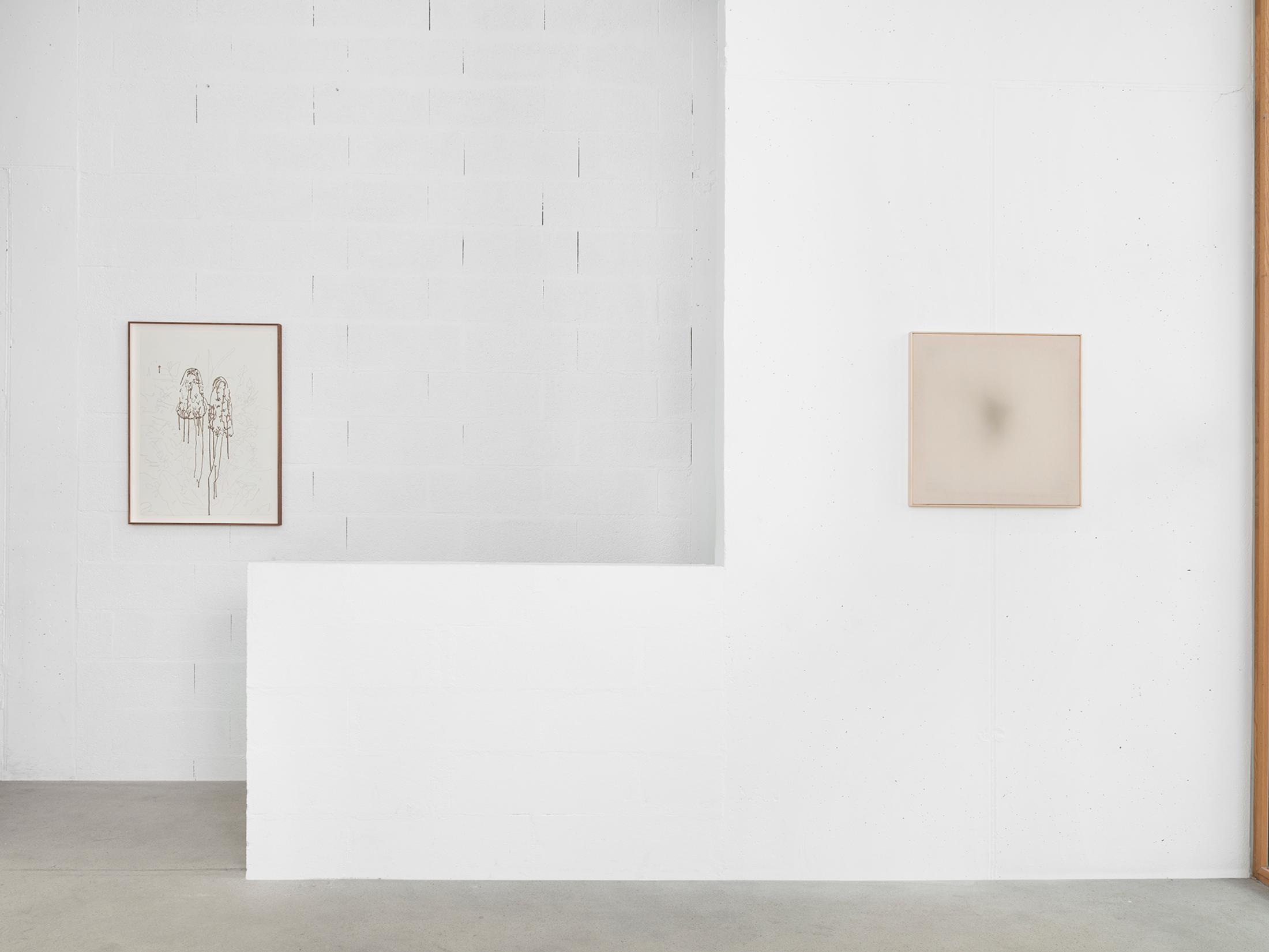 Exhibition View Mirko Baselgia Solo Show «IMAGINE A WHITE SURFACE WITH IRREGULAR BLACK SPOTS» at Galerie Heinzer Reszler, Lausanne, 2021 / Photo: © Julien Gremaud / Courtesy: the artist and Galerie Heinzer Reszler