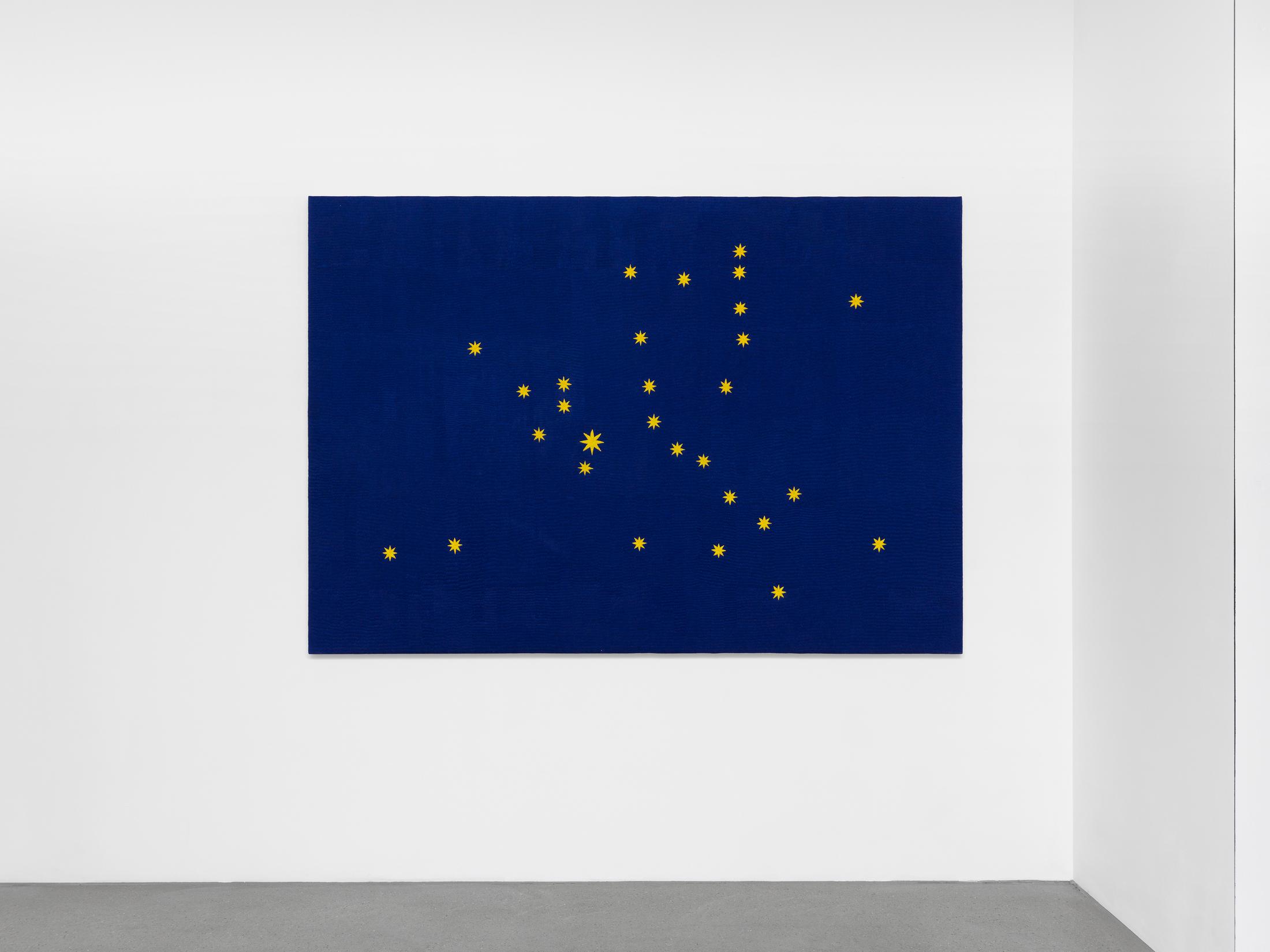 Exhibition View Mitchel Anderson «Recurrence (A Flag For Europe), 2018» at Galerie Maria Bernheim, Zurich / Photo: Annik Wetter / Courtesy: the artist and Galerie Maria Bernheim