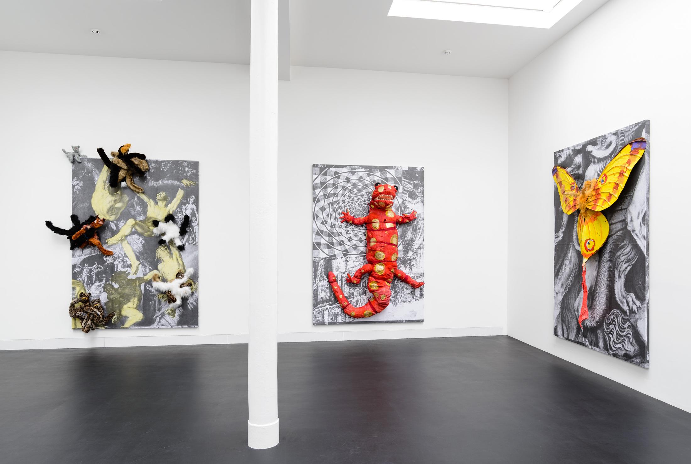 Exhibition View Monster Chetwynd Soloshow «Either This Coat’s Inhabited or I’m Inhibited» at Galerie Gregor Staiger / Courtesy: the artist and Galerie Gregor Staiger