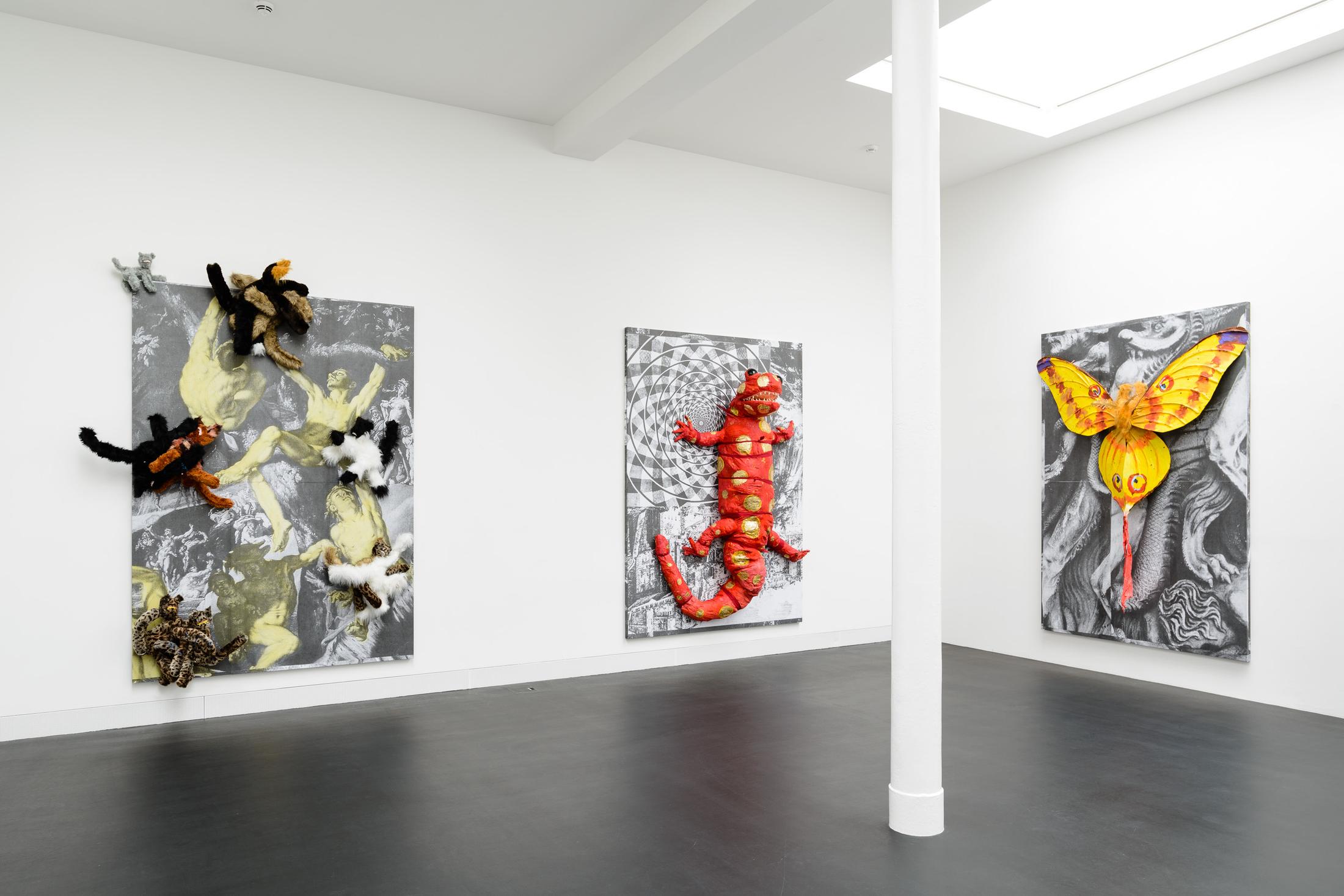 Exhibition View Monster Chetwynd Soloshow «Either This Coat’s Inhabited or I’m Inhibited» at Galerie Gregor Staiger / Courtesy: the artist and Galerie Gregor Staiger