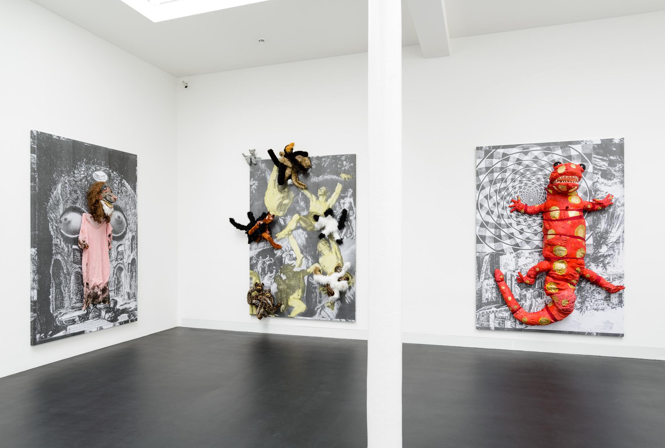 Exhibition View Monster Chetwynd Soloshow «Either This Coat’s Inhabited or I’m Inhibited» at Galerie Gregor Staiger / Courtesy: the artist and Galerie Gregor Staiger