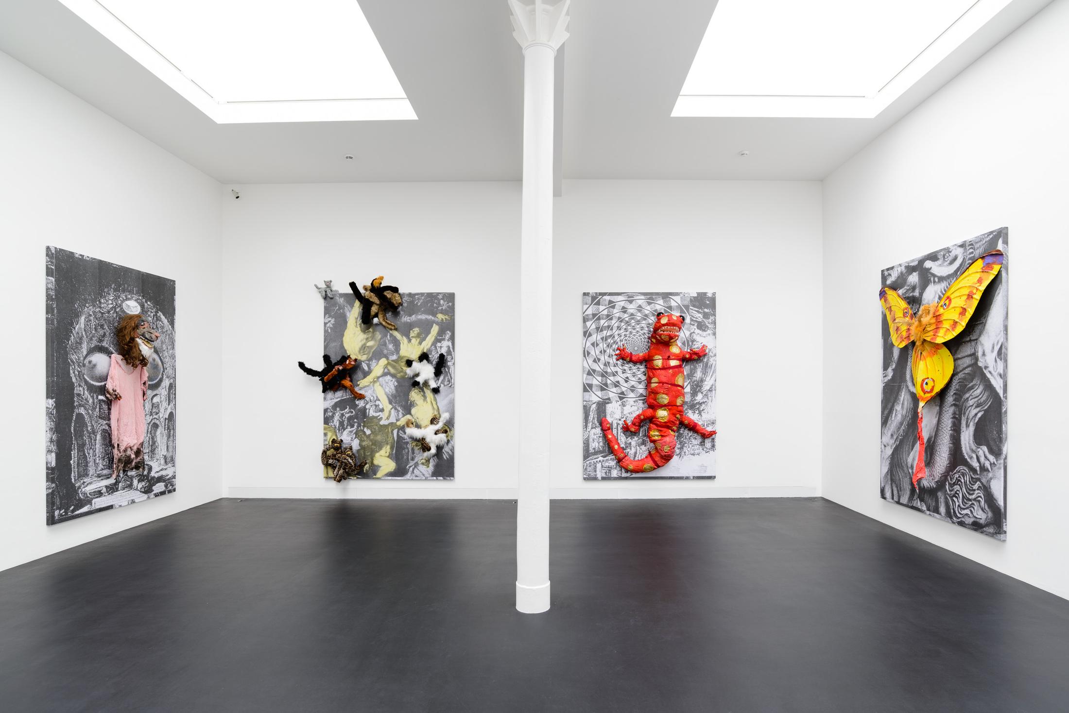 Exhibition View Monster Chetwynd Soloshow «Either This Coat’s Inhabited or I’m Inhibited» at Galerie Gregor Staiger / Courtesy: the artist and Galerie Gregor Staiger