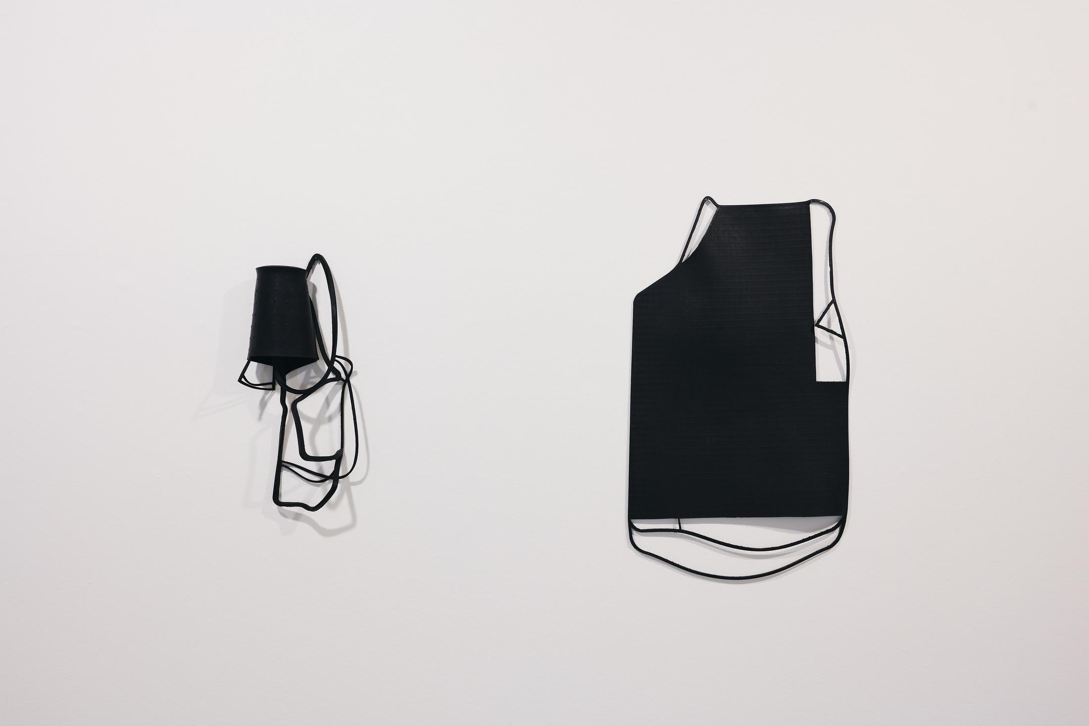 Exhibition View Groupshow «Motor; view on Max Leiß, save changes : edit profile, rubber, variable dimensions, 2020» at Kunstraum Riehen, Riehen, Basel, 2020 / Photo: Moritz Schermbach / Courtesy: the artist