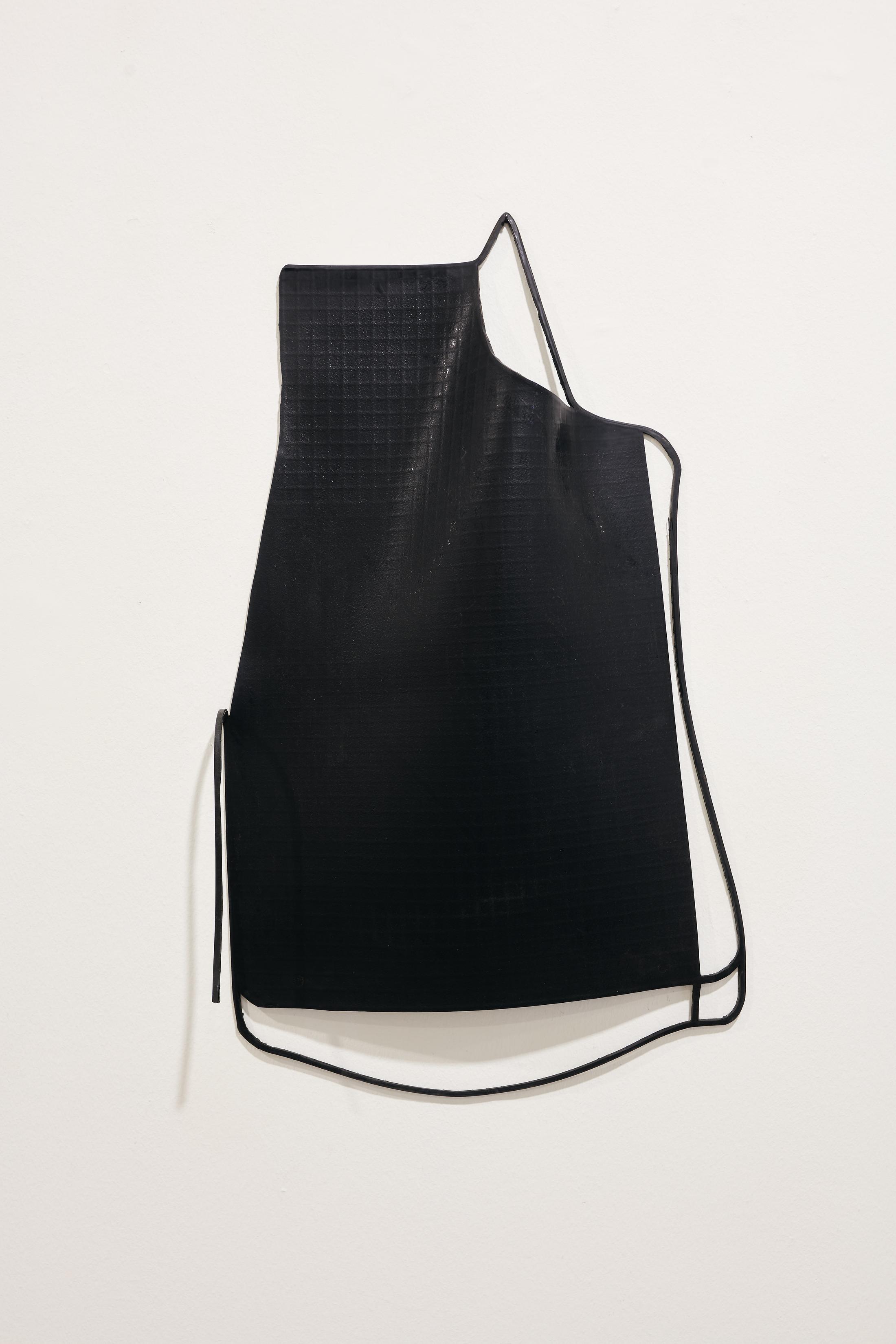 Exhibition View Groupshow «Motor; view on Max Leiß, step backward, rubber, 83 x 50 x 7cm, 2020» at Kunstraum Riehen, Riehen, Basel, 2020 / Photo: Moritz Schermbach / Courtesy: the artist