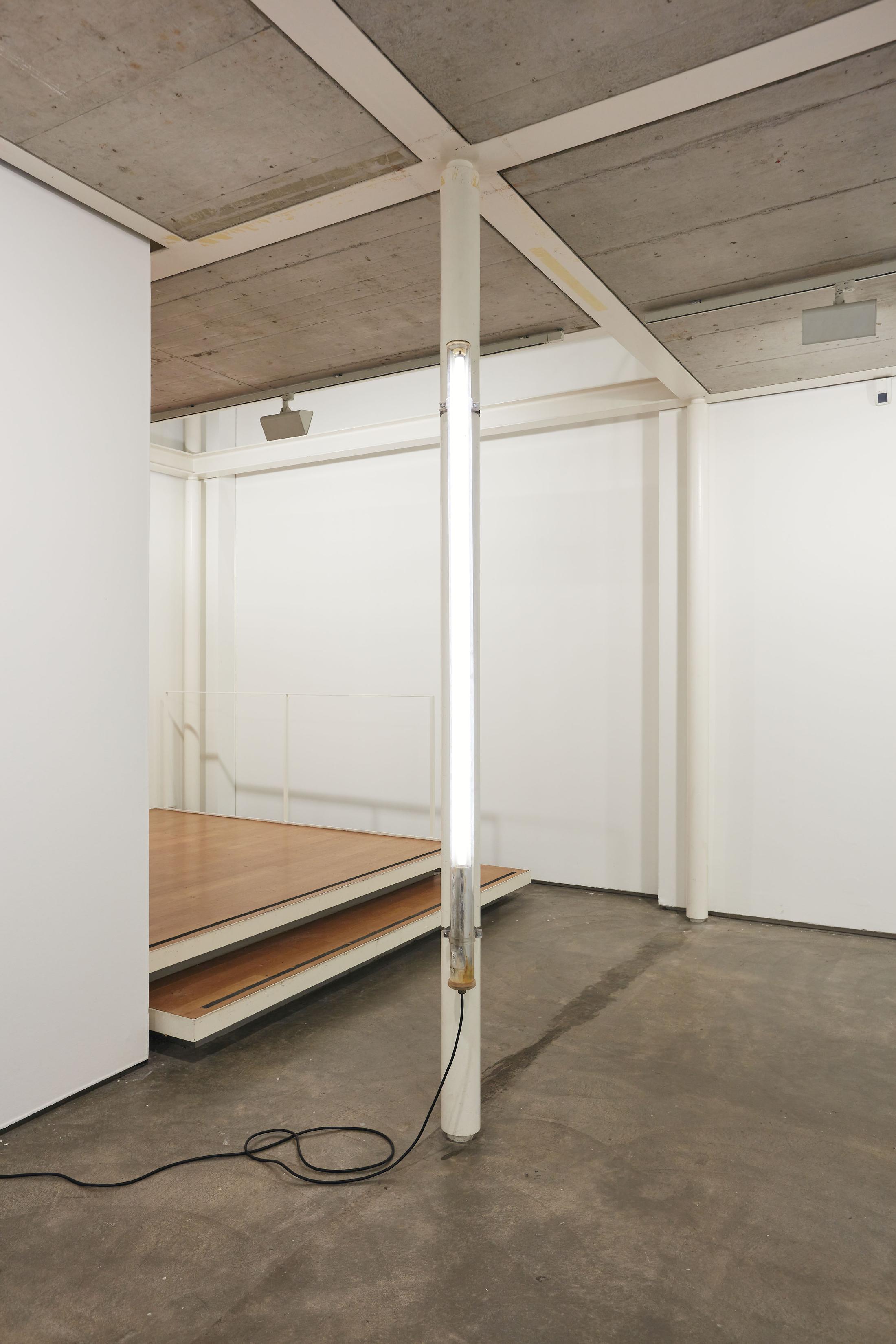 Exhibition View Groupshow «Motor; view on Karin Borer, Contact, neon, plexiglass, aluminum, cables, variable dimensions, 2015:2020» at Kunstraum Riehen, Riehen, Basel, 2020 / Photo: Moritz Schermbach / Courtesy: the artist