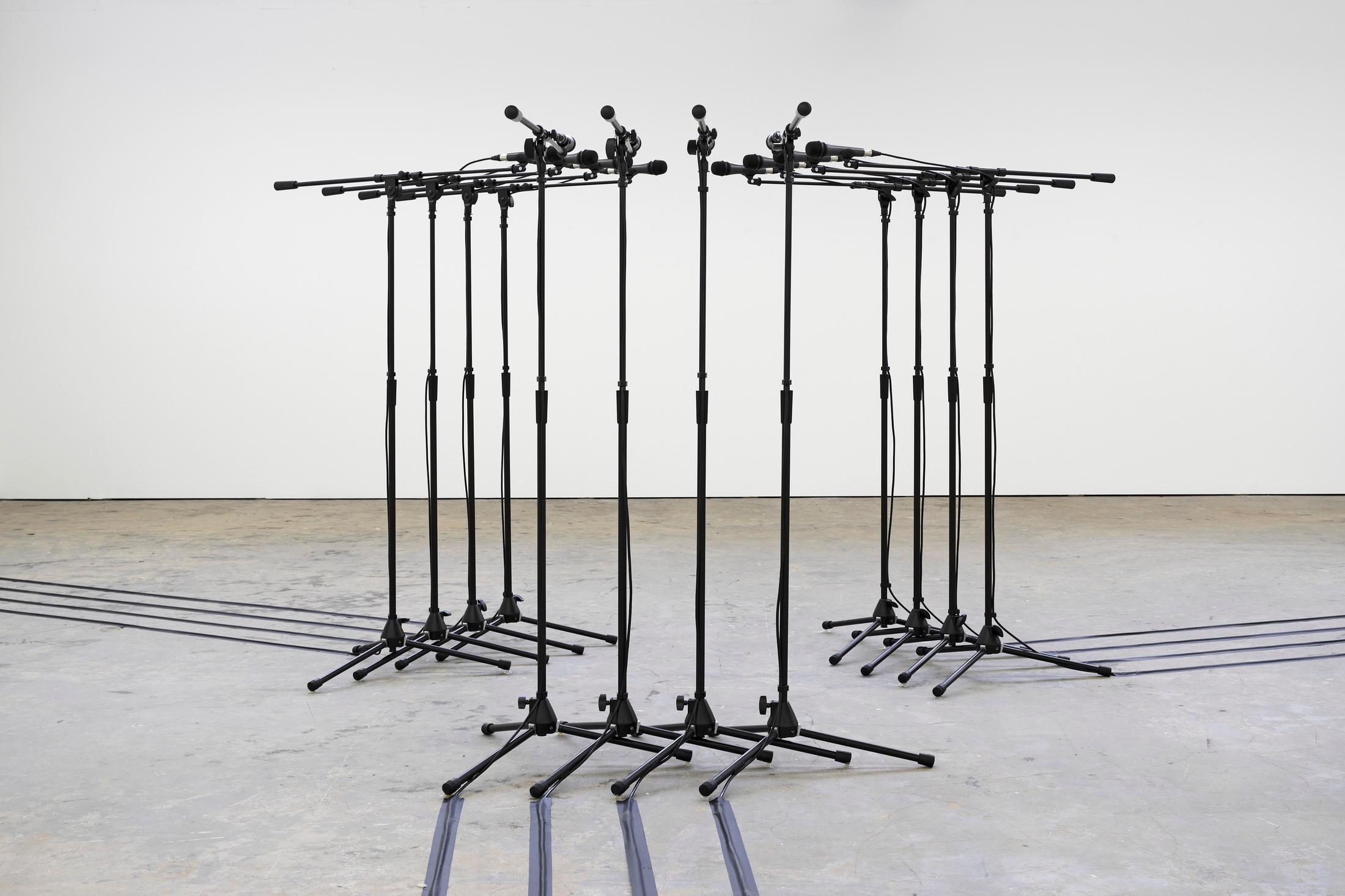 Exhibition View Naama Tsabar «Transitions #4 – view on Barricade #2» at Kunsthaus Baselland 2018 / Photo: Serge Hasenböhler