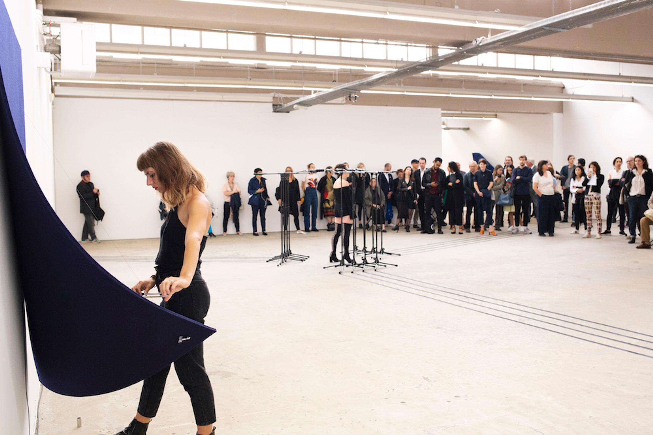 Exhibition View Naama Tsabar «Transitions #4 – Performance from June 13th, 2018» at Kunsthaus Baselland 2018 / Photo: Carmen Wong Fisch