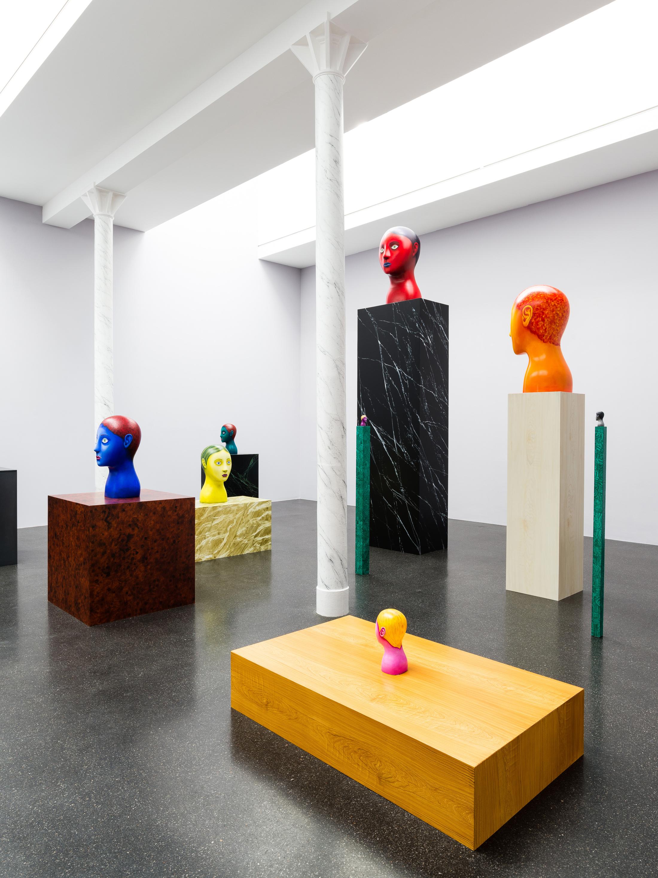 Exhibition View Nicolas Party «Heads» at Galerie Gregor Staiger, Zurich, 2018 / Courtesy: the artist and Galerie Gregor Staiger,  Zurich