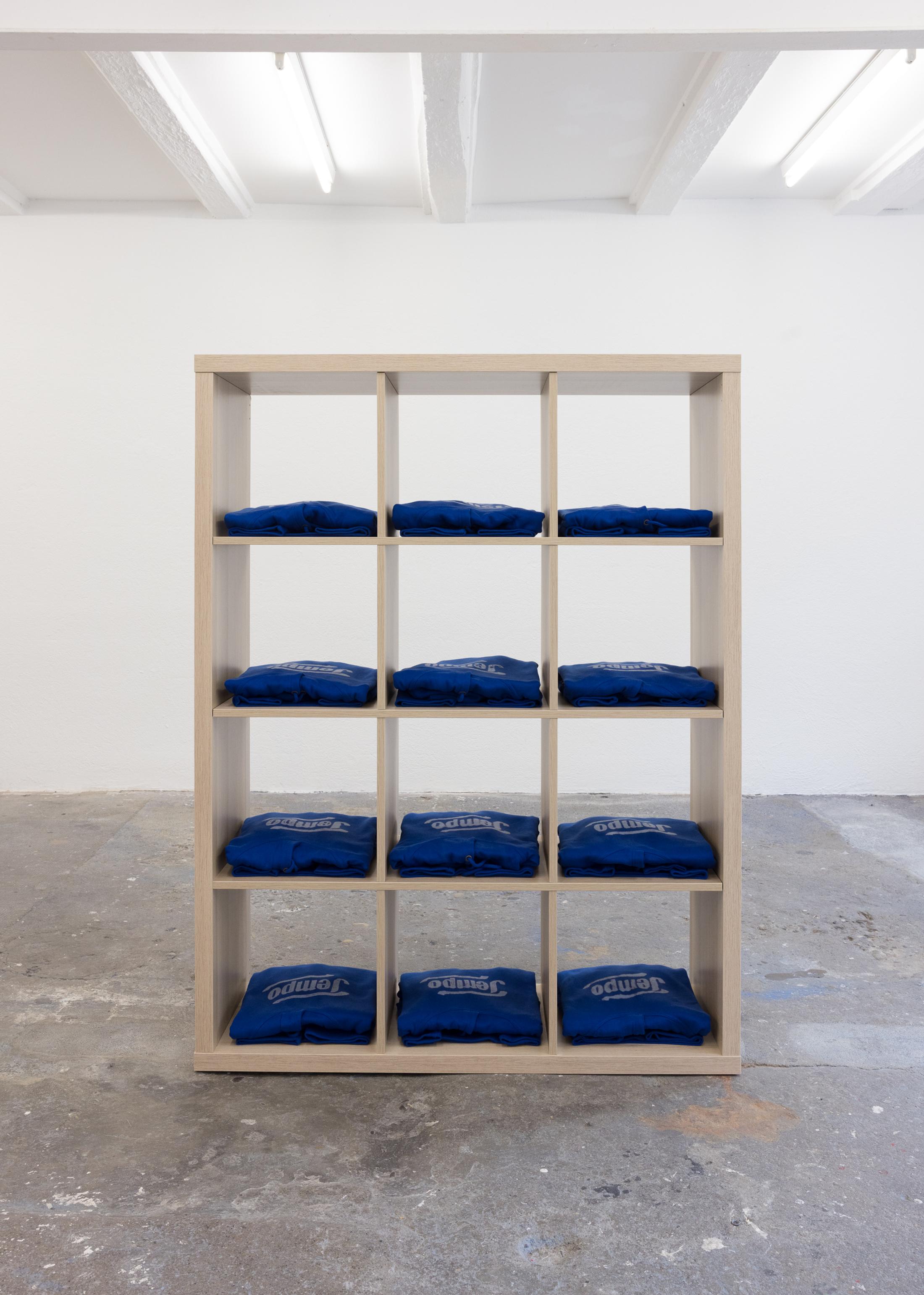 Exhibition View Duo Show Nina Rieben & Leanne Picthall «monday's ghost ; view on Nina Rieben, Saturday, I fall apart, Sunday, Monday break my heart, Tuesday doesn't start, Wednesday – wait, Thursday's late, Friday never hesitate, 2025» at WallStreet, Fribourg, 2025 / Photo: Julie Folly / Courtesy: the artists and WallStreet