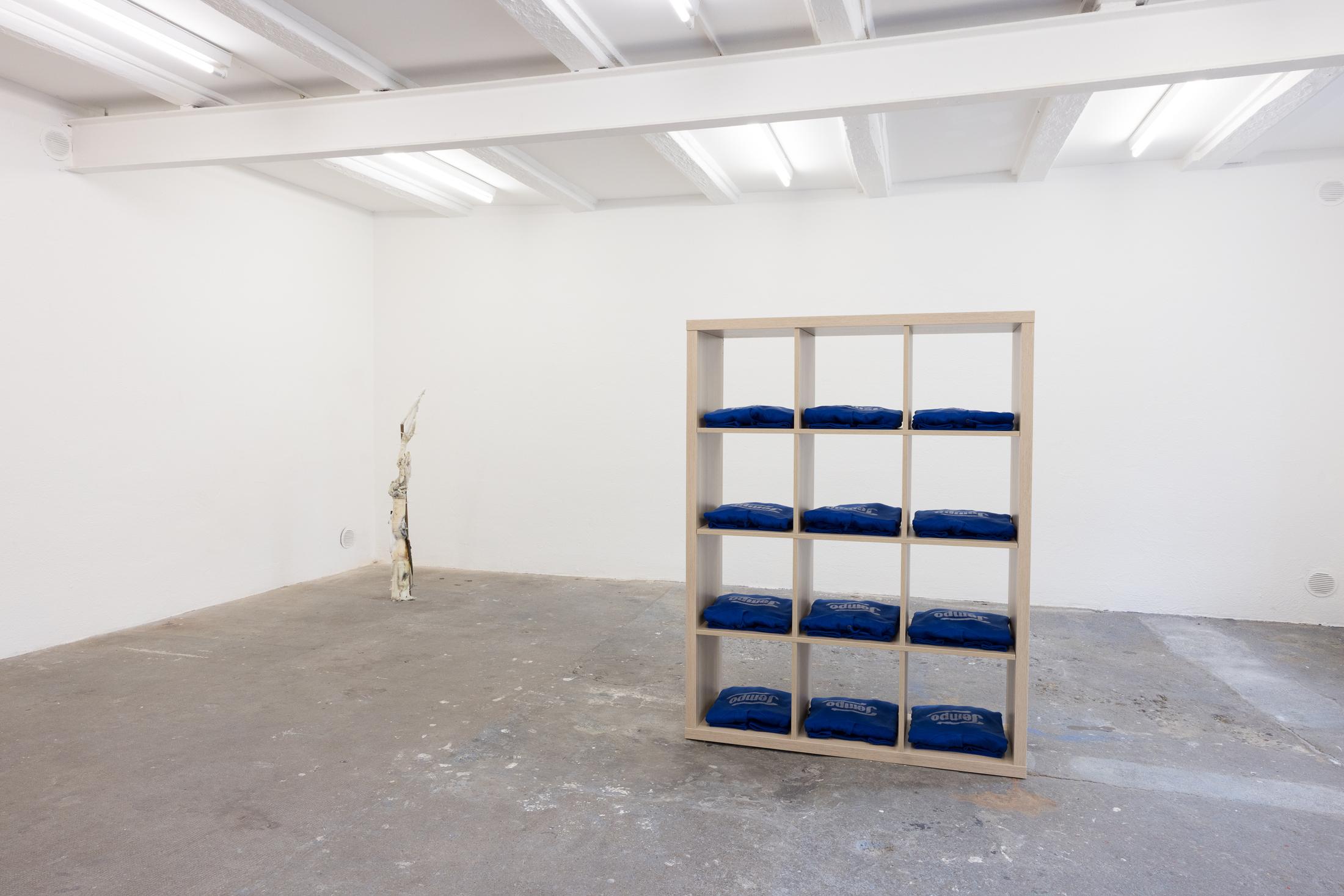 Exhibition View Duo Show Nina Rieben & Leanne Picthall «monday's ghost» at WallStreet, Fribourg, 2025 / Photo: Julie Folly / Courtesy: the artists and WallStreet