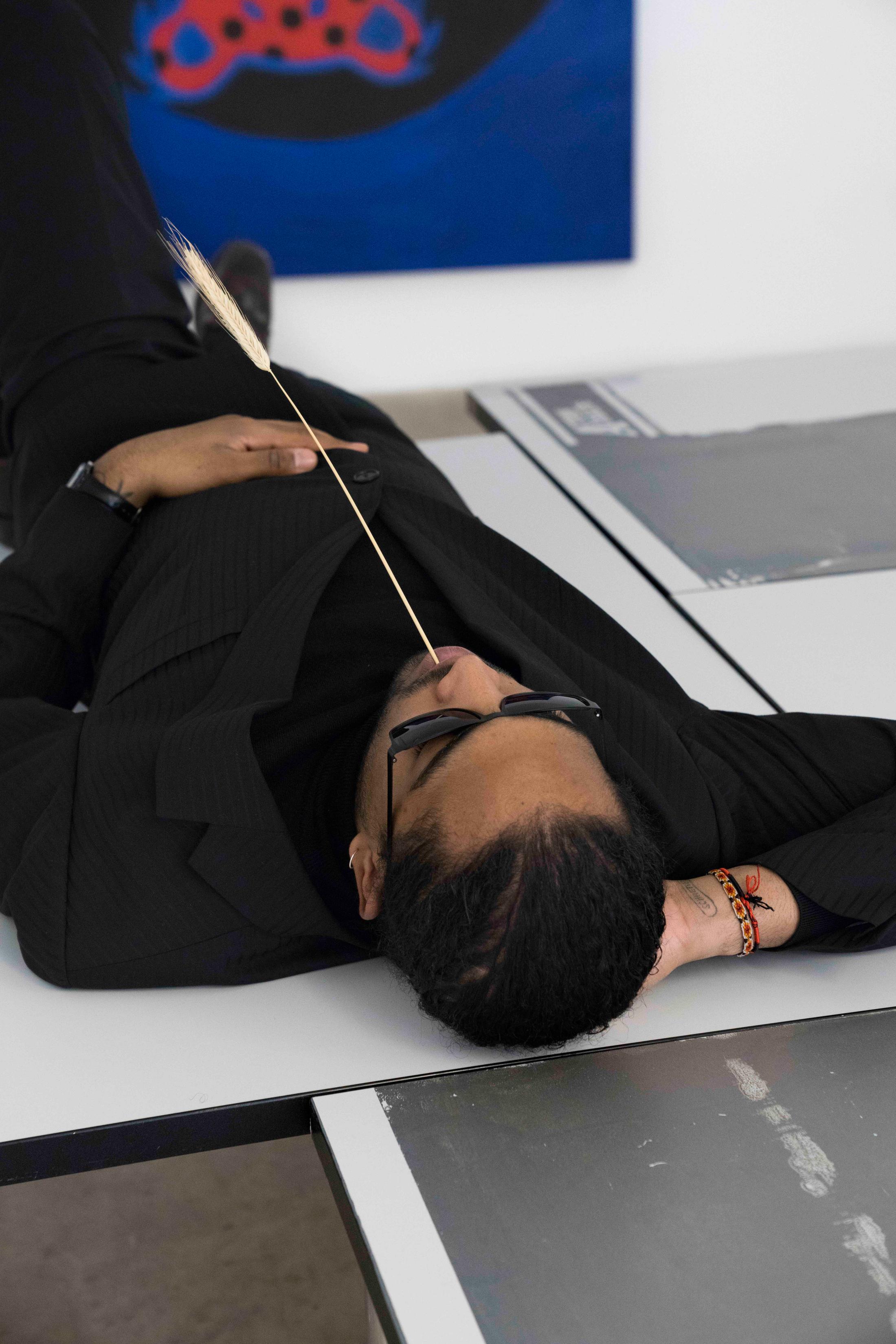 Exhibition View Groupshow «No Joke; view on Gabriele Garavaglia, Poker Face, 2020 (detail)» at Milieu, Bern, 2020 / Photo: Claude Barrault / Courtesy: the artists and Milieu