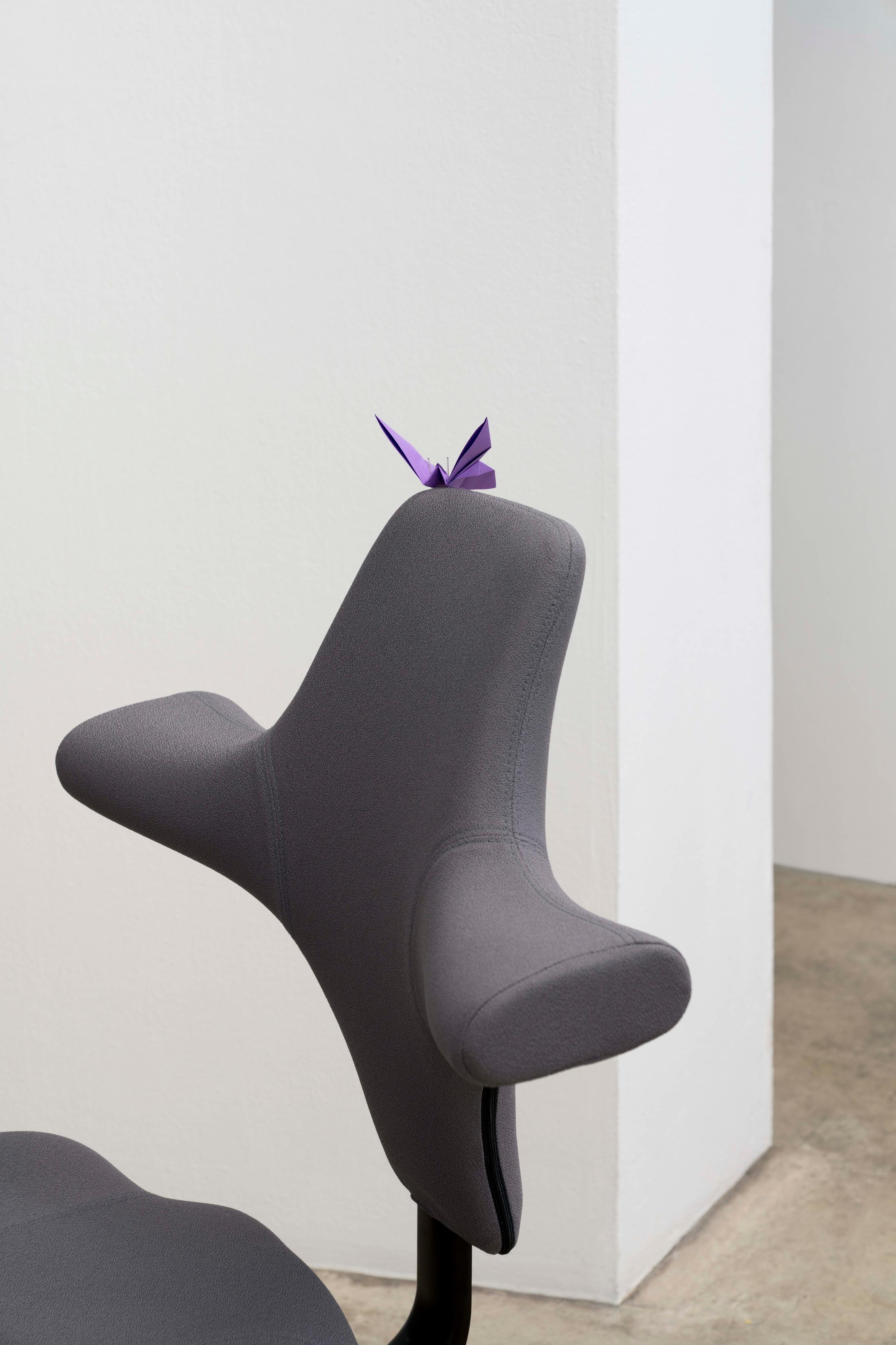 Exhibition View Groupshow «No Joke; view on Gabriele Garavaglia, Rest in Peace, 2020 (detail)» at Milieu, Bern, 2020 / Photo: Claude Barrault / Courtesy: the artists and Milieu