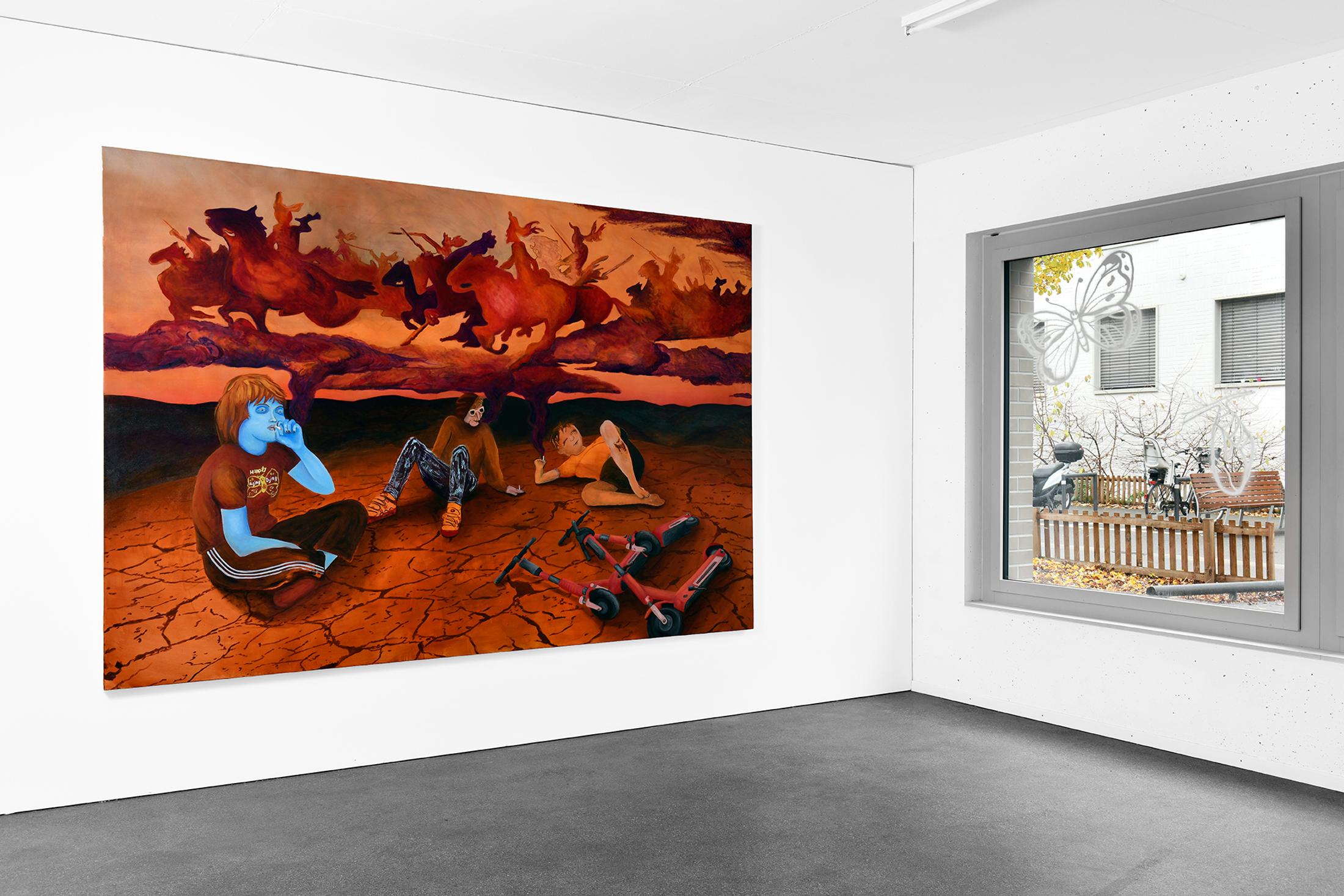 Exhibition View Noemi Pfister Solo Show «Happily Aging & Dying» at Espace 3353, Carouge, 2022-2023 / Photo: Zoé Aubry / Courtesy: the artist and Espace 3353